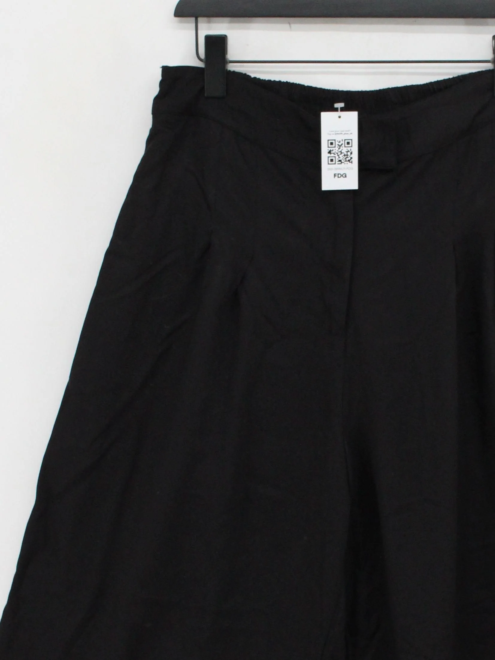 This Is Unfolded Women's Trousers UK 16 Black 100% Viscose Wide-Leg Sweatpants - Image 3