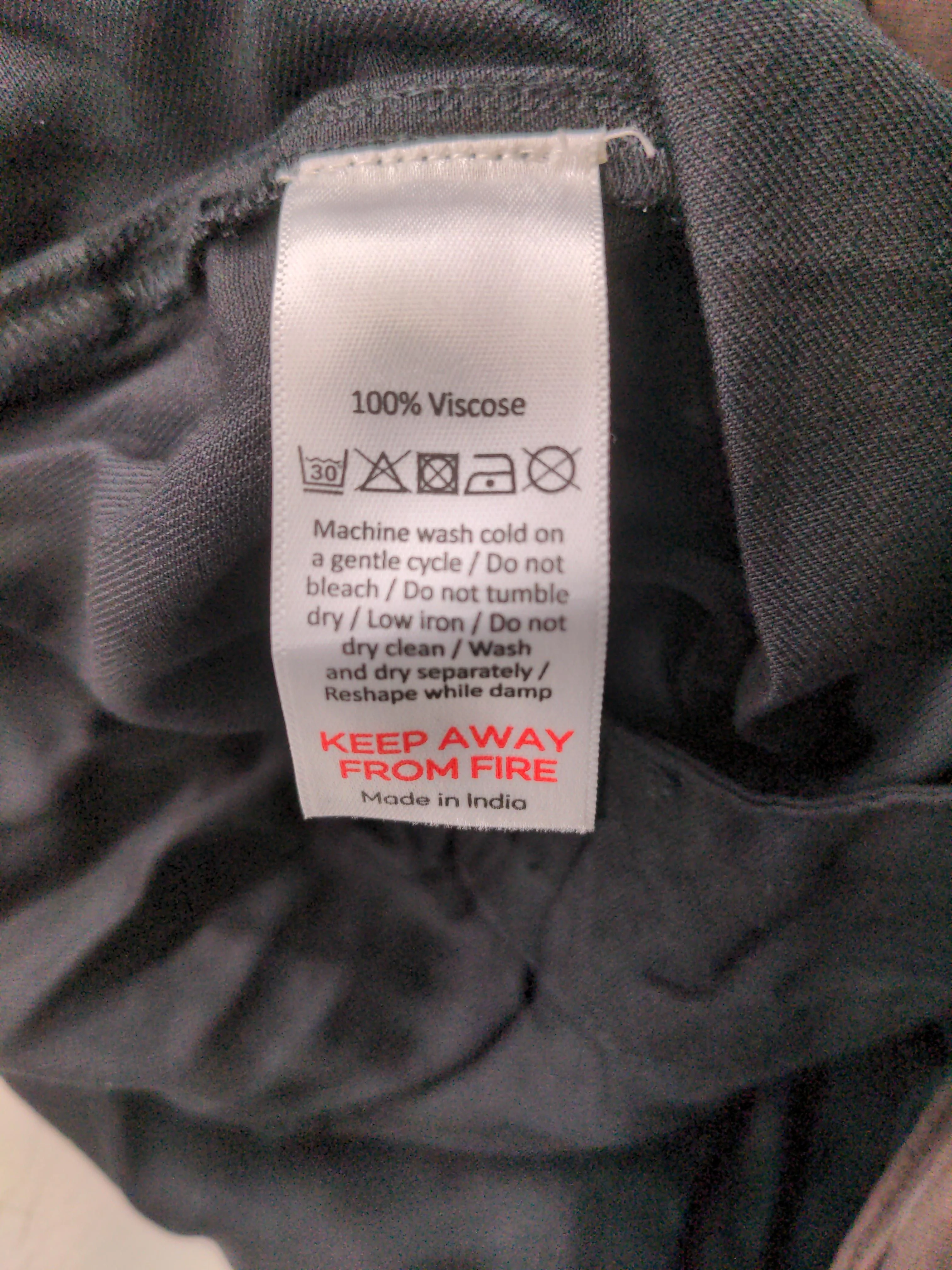 This Is Unfolded Women's Trousers UK 16 Black 100% Viscose Wide-Leg Sweatpants - Image 7