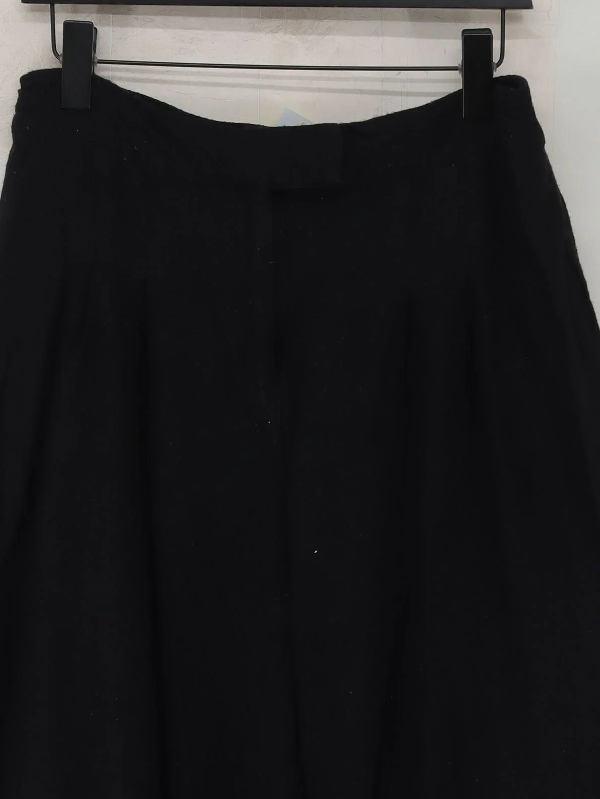 This Is Unfolded Women's Trousers UK 18 Black Viscose with Linen Cropped - Image 3