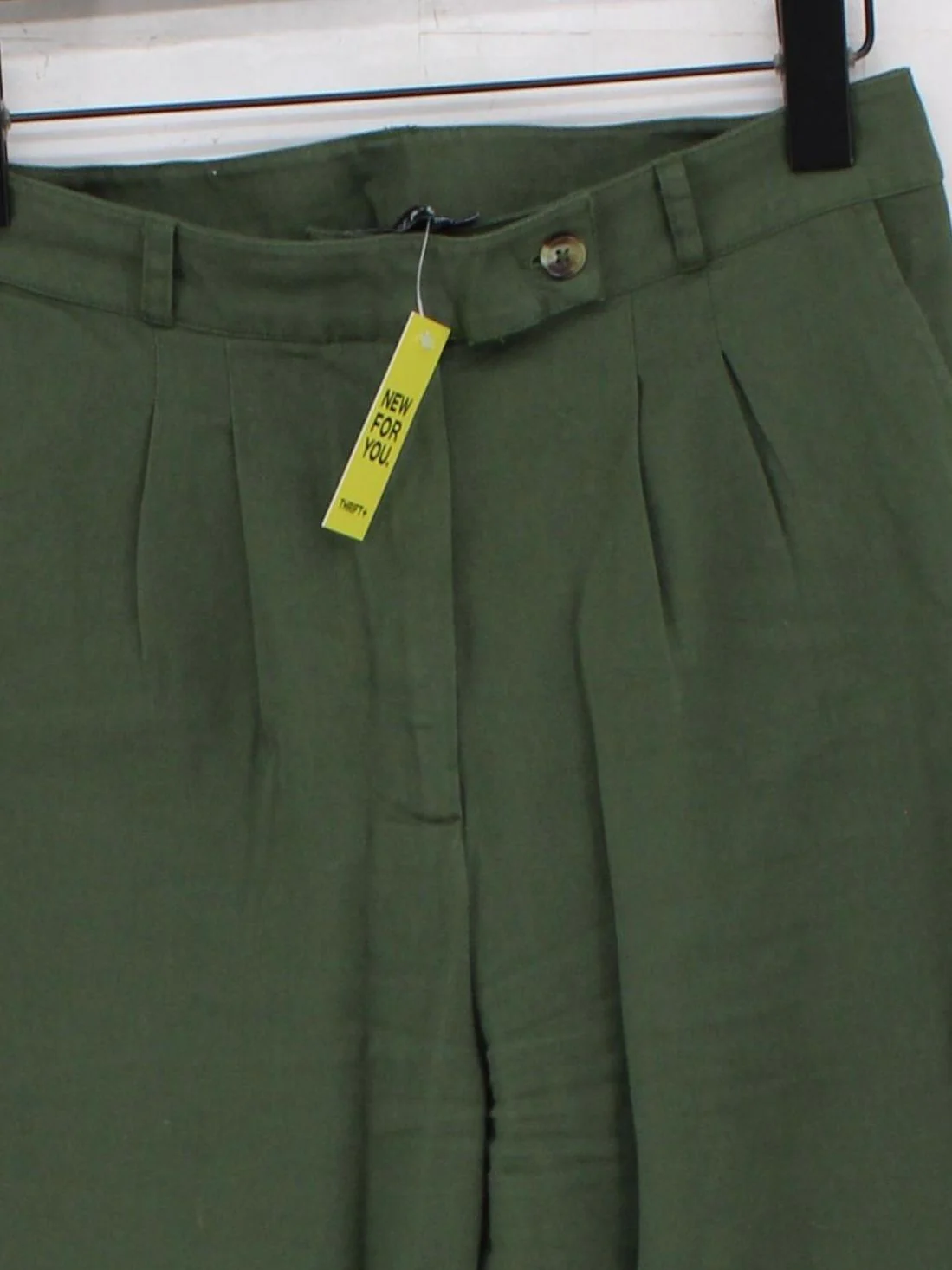 This Is Unfolded Women's Trousers UK 8 Green 100% Cotton Tapered Chino - Image 3