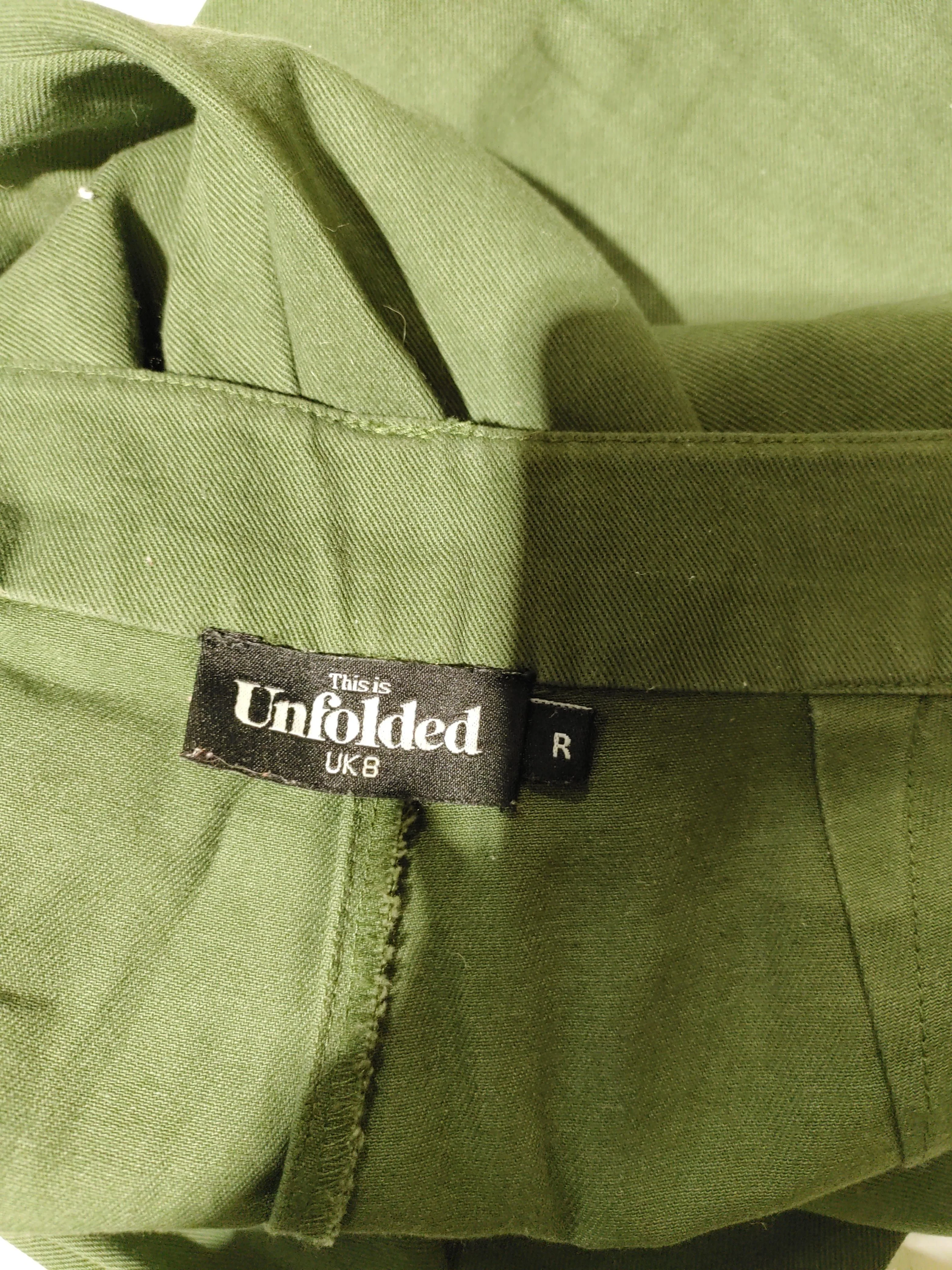 This Is Unfolded Women's Trousers UK 8 Green 100% Cotton Tapered Chino - Image 5