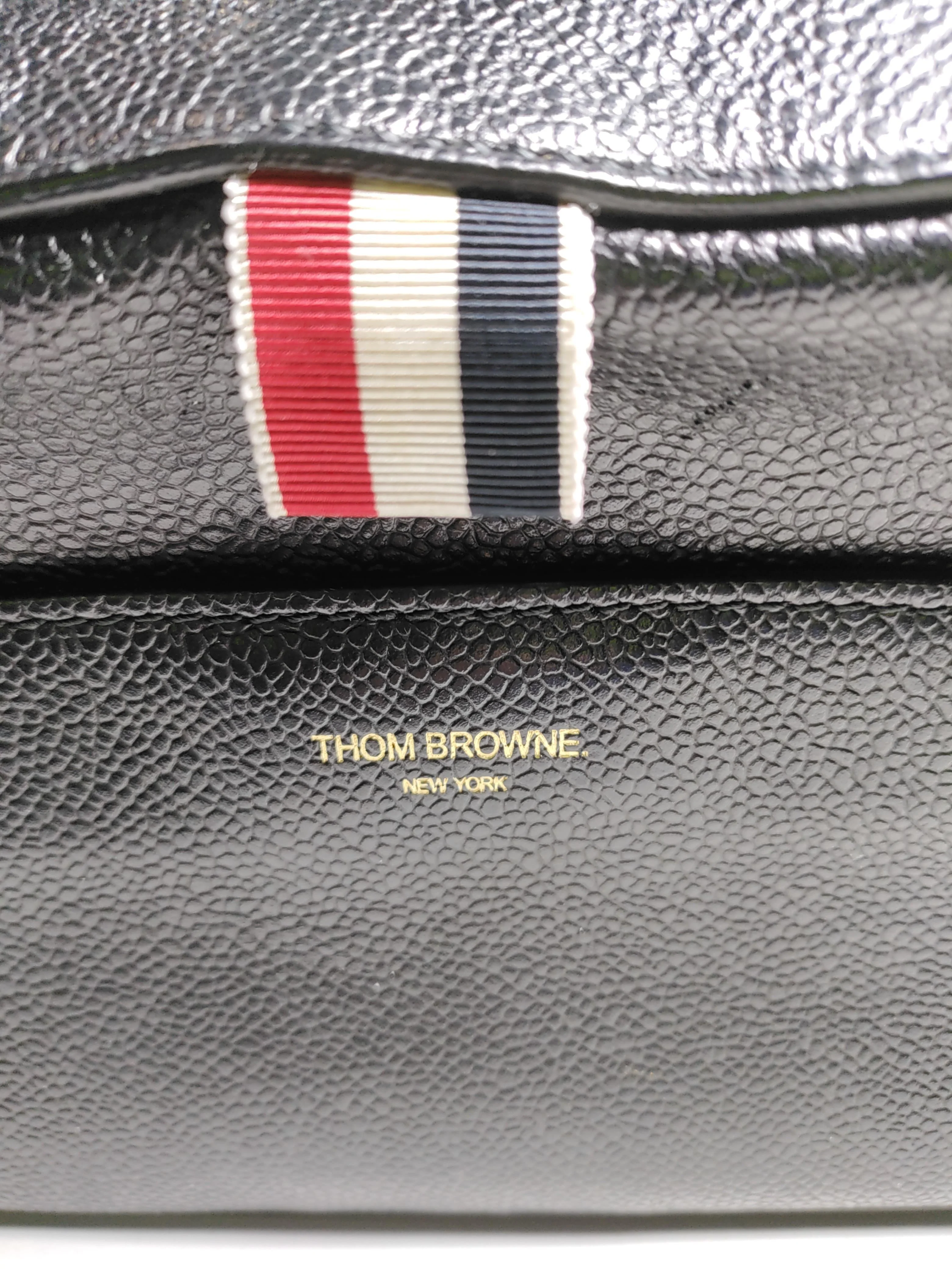 Thom Browne Men's Bag Black 100% Leather Belt Bag & Waist Pack - Image 6