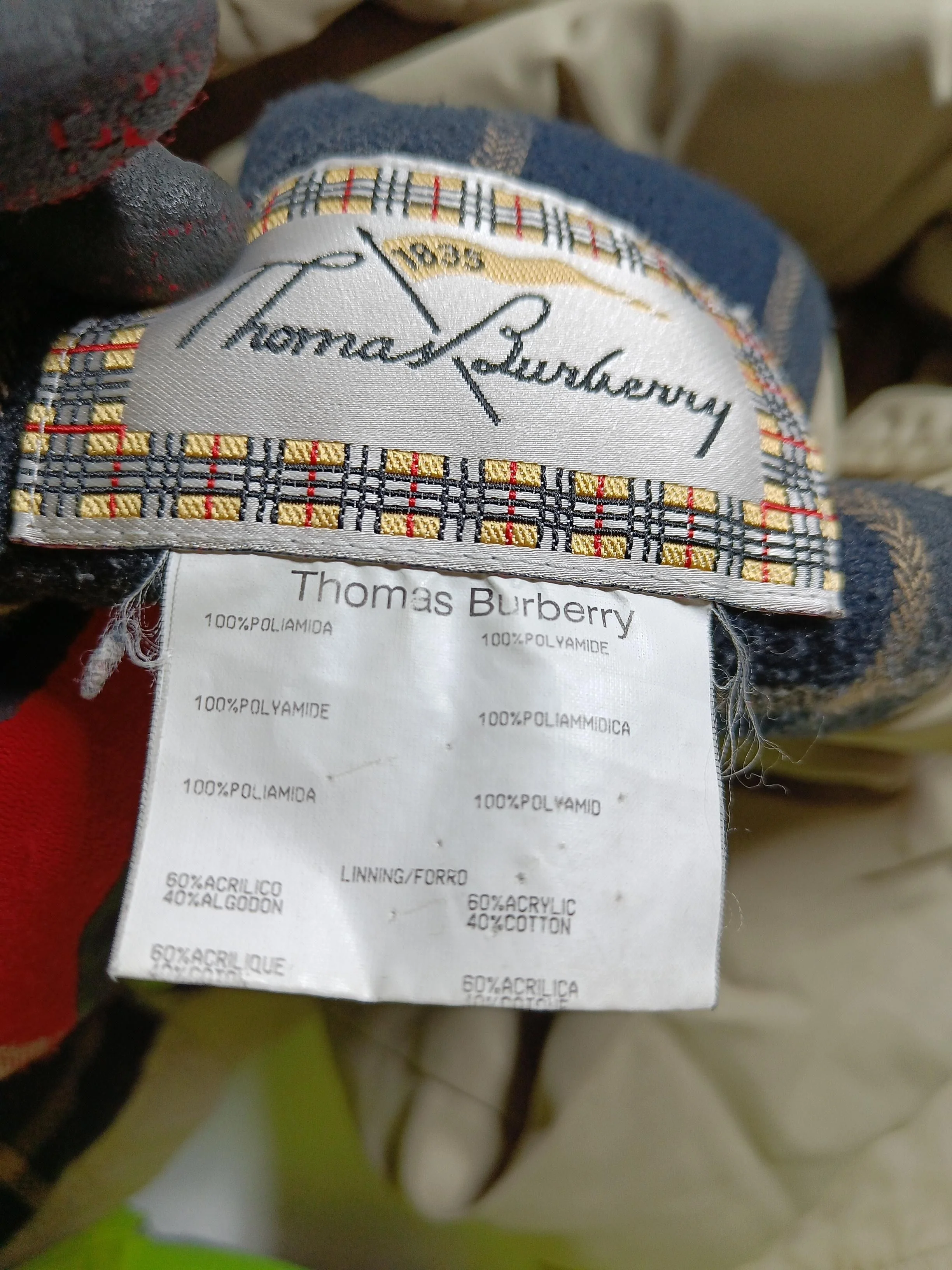 Thomas Burberry Women's Coat L Tan Polyamide with Acrylic, Cotton Quilted - Image 7