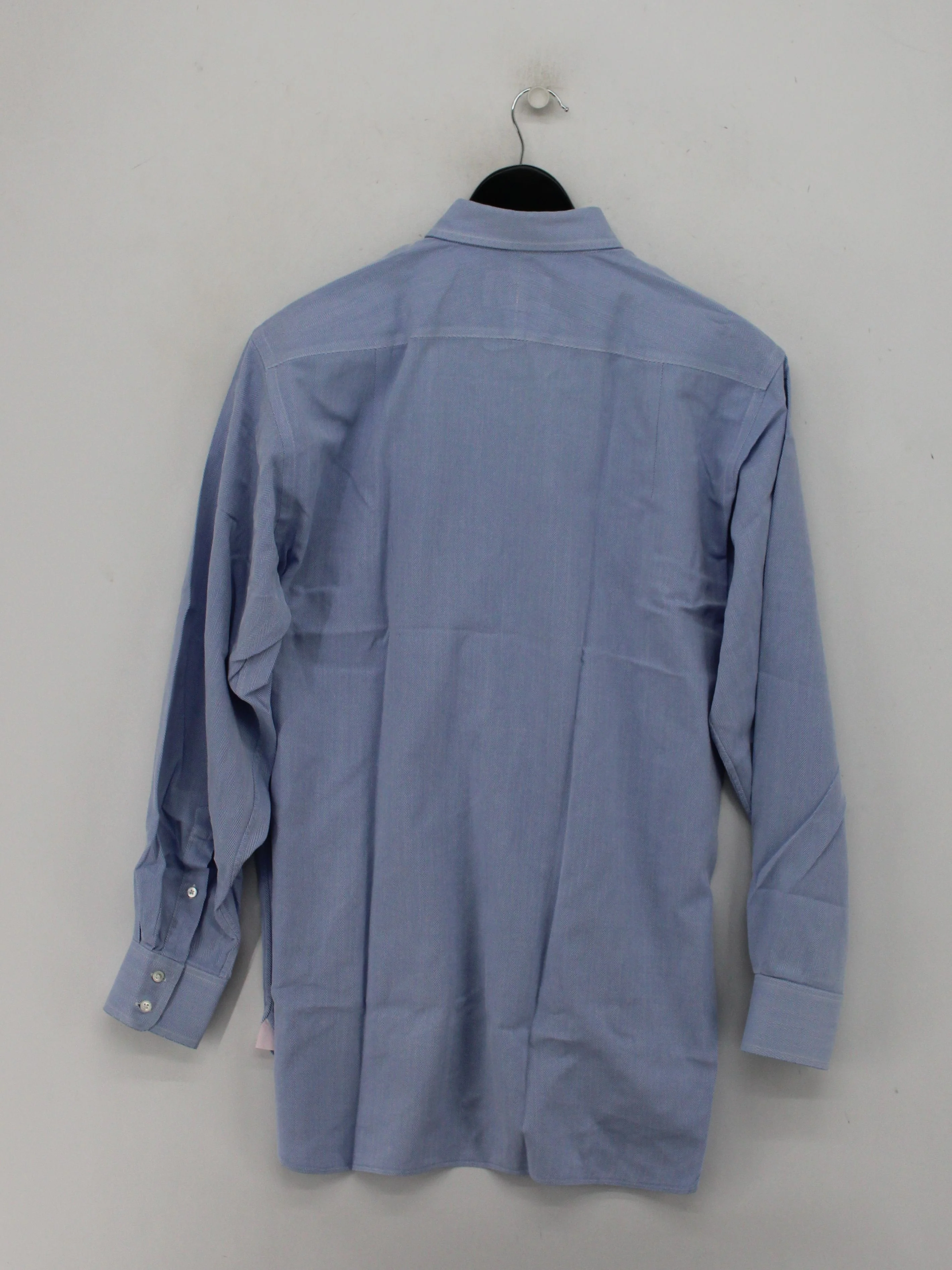 Thomas Pink Men's Shirt L Blue Striped 100% Cotton Basic - Image 2