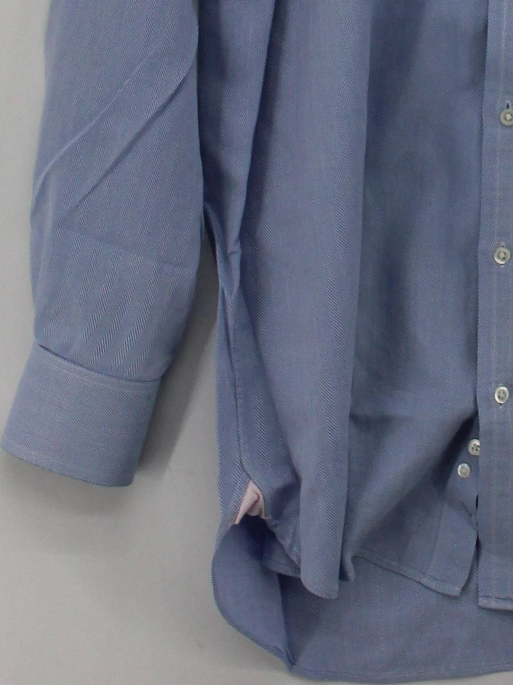 Thomas Pink Men's Shirt L Blue Striped 100% Cotton Basic - Image 4