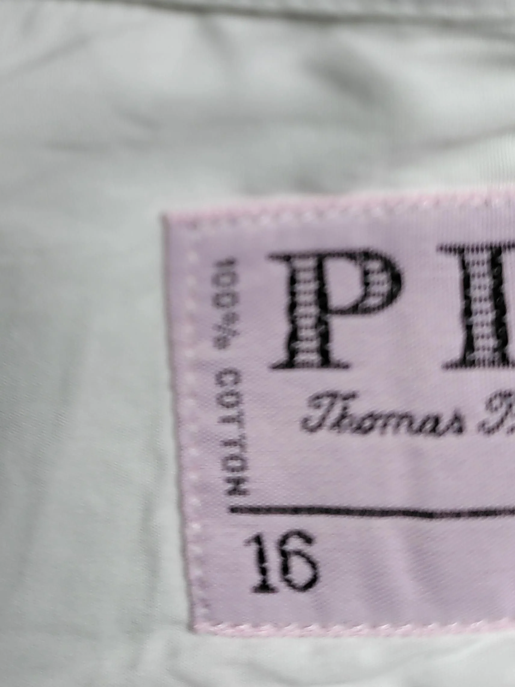 Thomas Pink Men's Shirt L White 100% Cotton Basic - Image 6