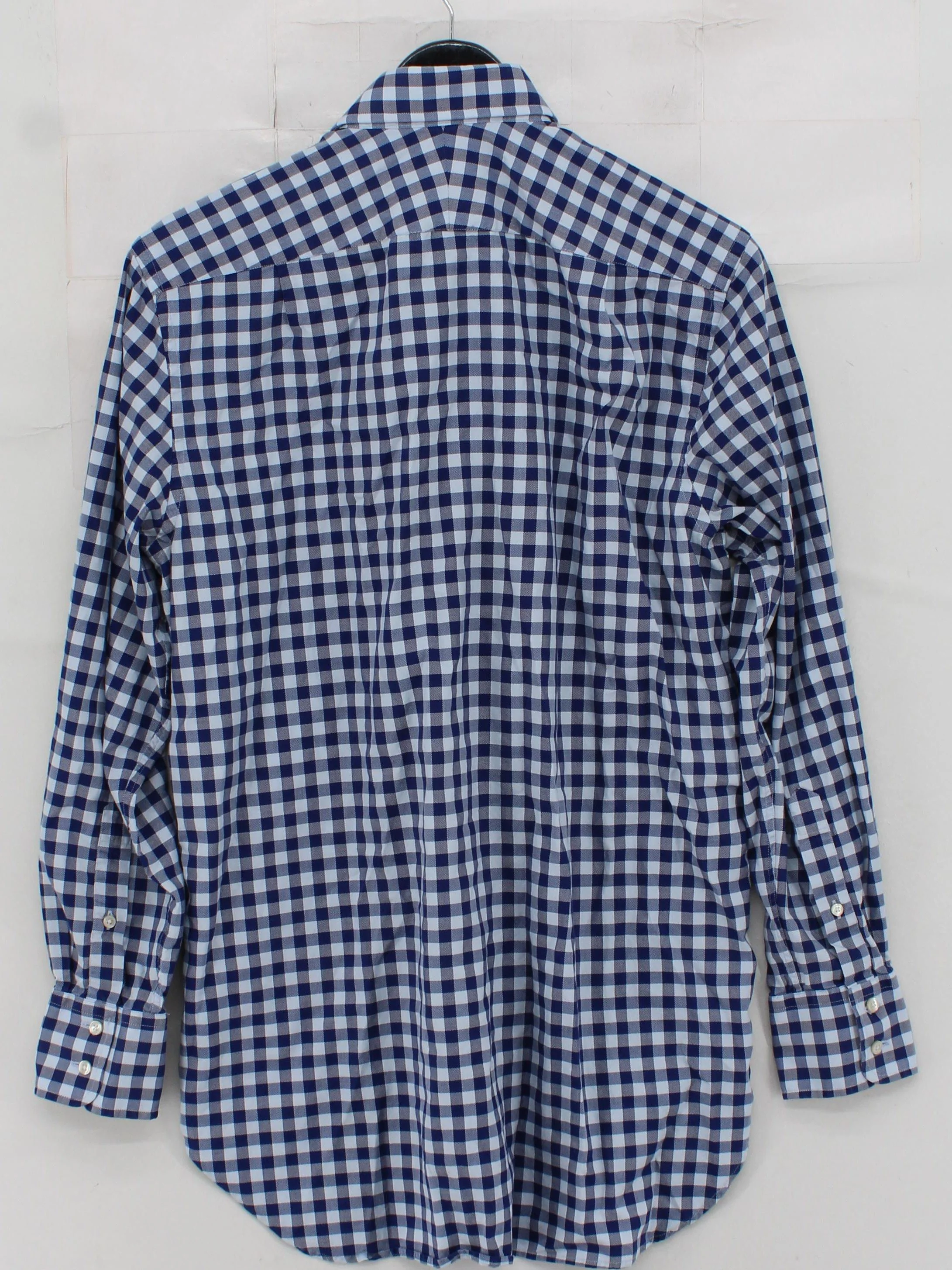 Thomas Pink Men's Shirt M Blue Checkered 100% Cotton Basic - Image 2