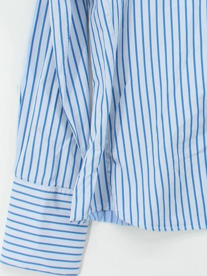 Thomas Pink Men's Shirt M Blue Striped 100% Cotton Basic - Image 4