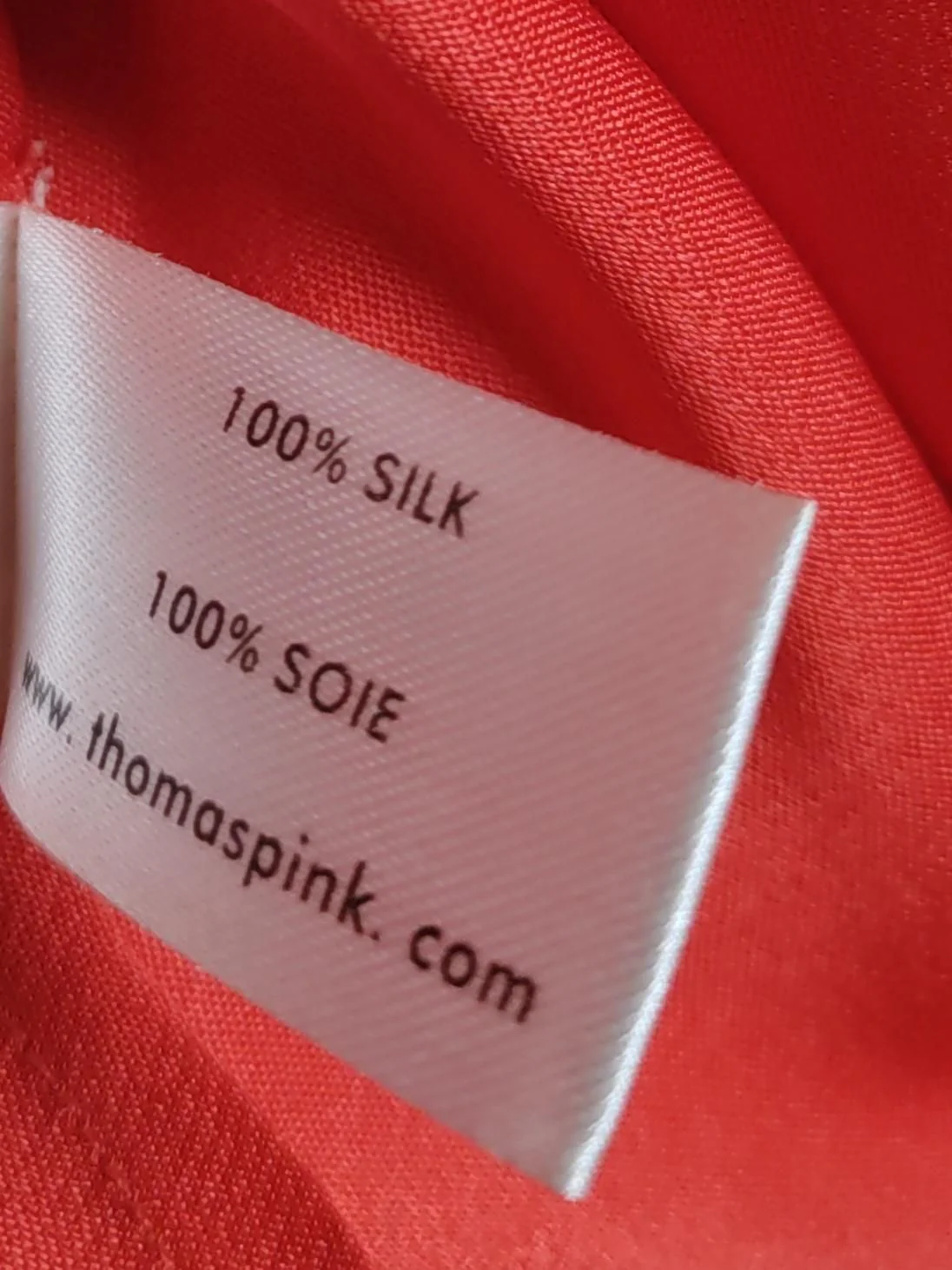 Thomas Pink Women's Top S Red 100% Silk Short Sleeve V-Neck Basic - Image 6