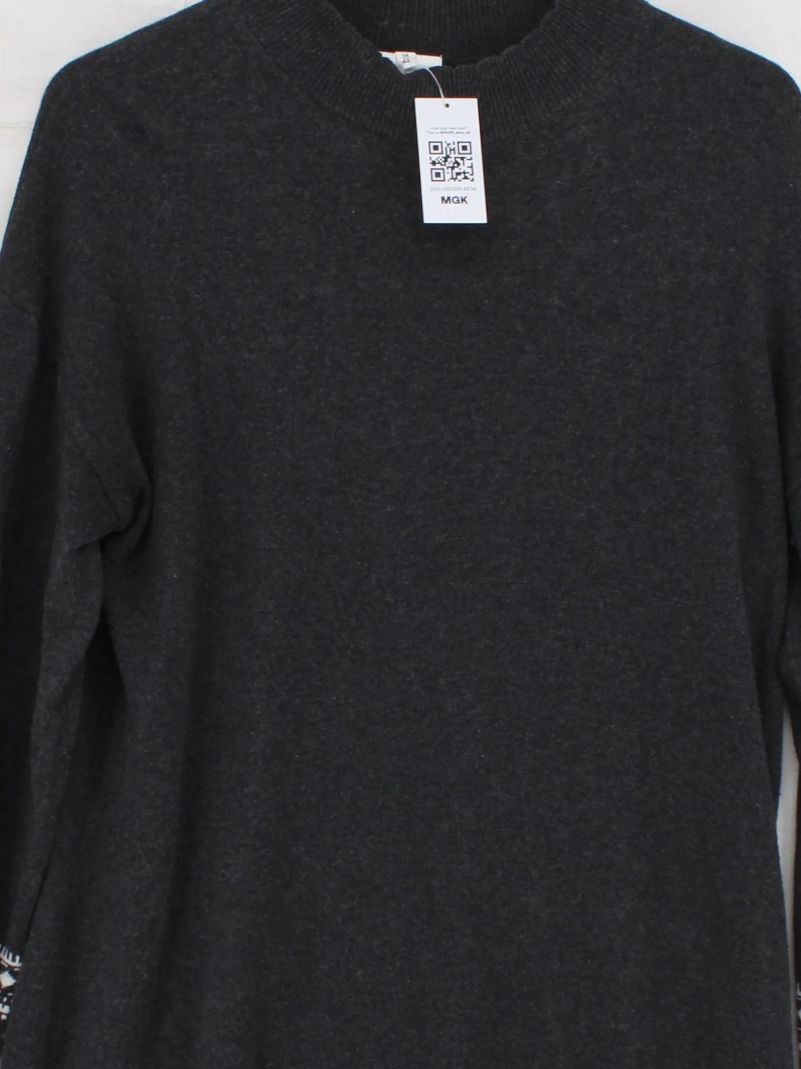 Thought Jumper Mini Dress in Grey - Image 3