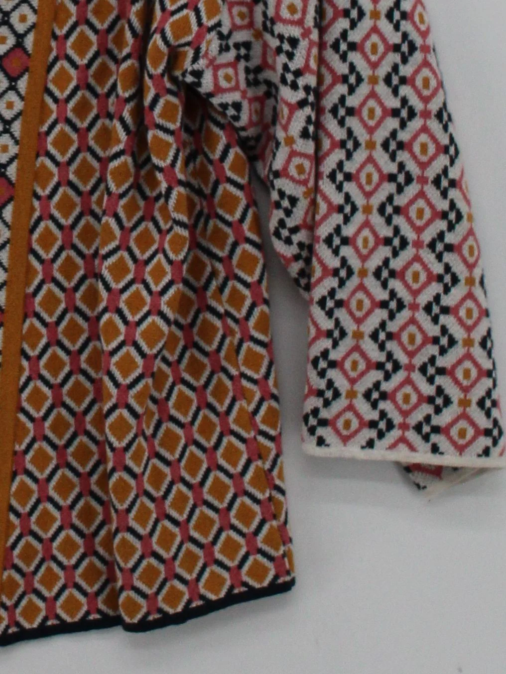 Thought Women's Cardigan S Multi Geometric Cotton with Wool V-Neck Cardigan - Image 4