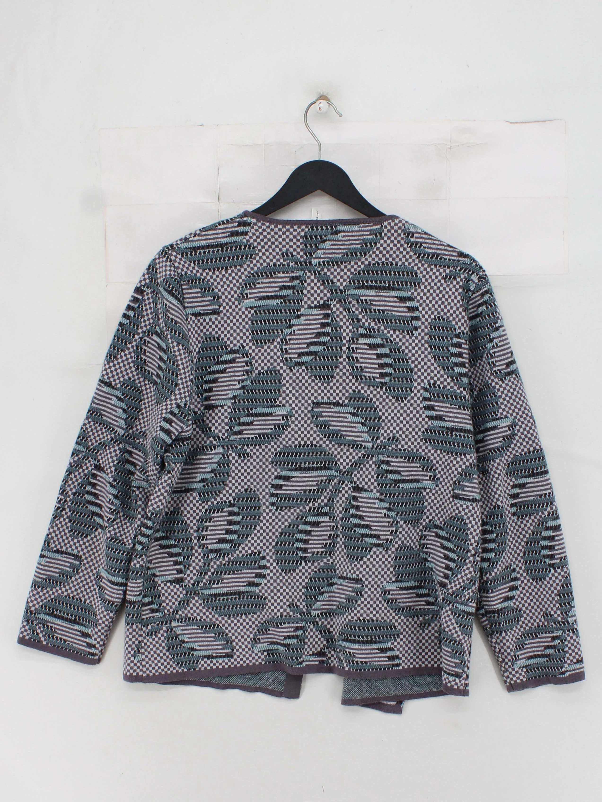 Thought Women's Cardigan UK 14 Multi Cotton with Wool V-Neck Cardigan - Image 2