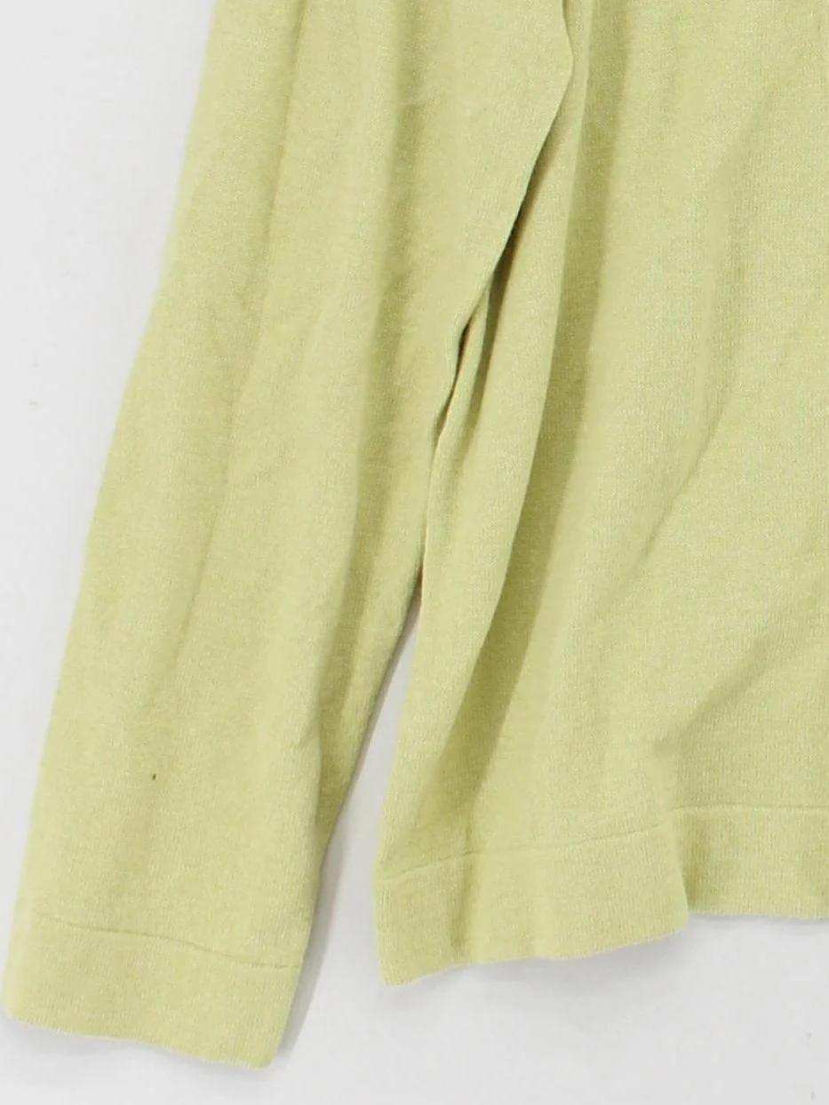 Thought Women's Jumper UK 16 Yellow Cotton with Wool Square Neck Pullover - Image 4