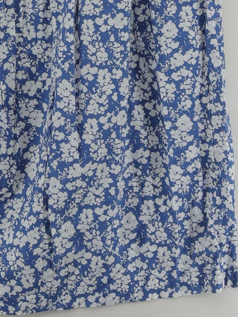 Thought Women's Maxi Skirt L Blue Floral 100% Cotton Long Maxi - Image 4