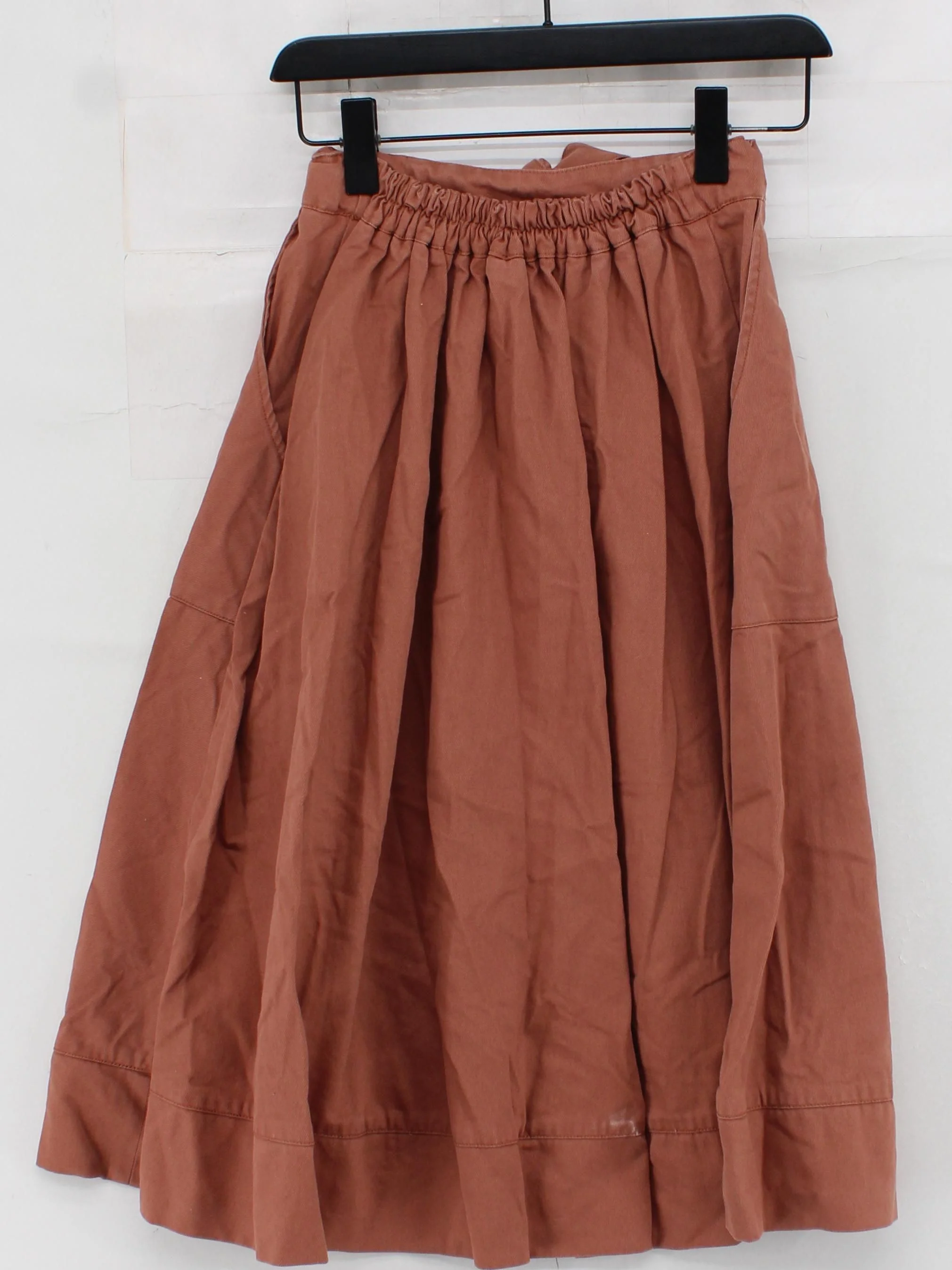 Thought Women's Midi Skirt UK 8 Brown 100% Cotton Midi Wrap - Image 2