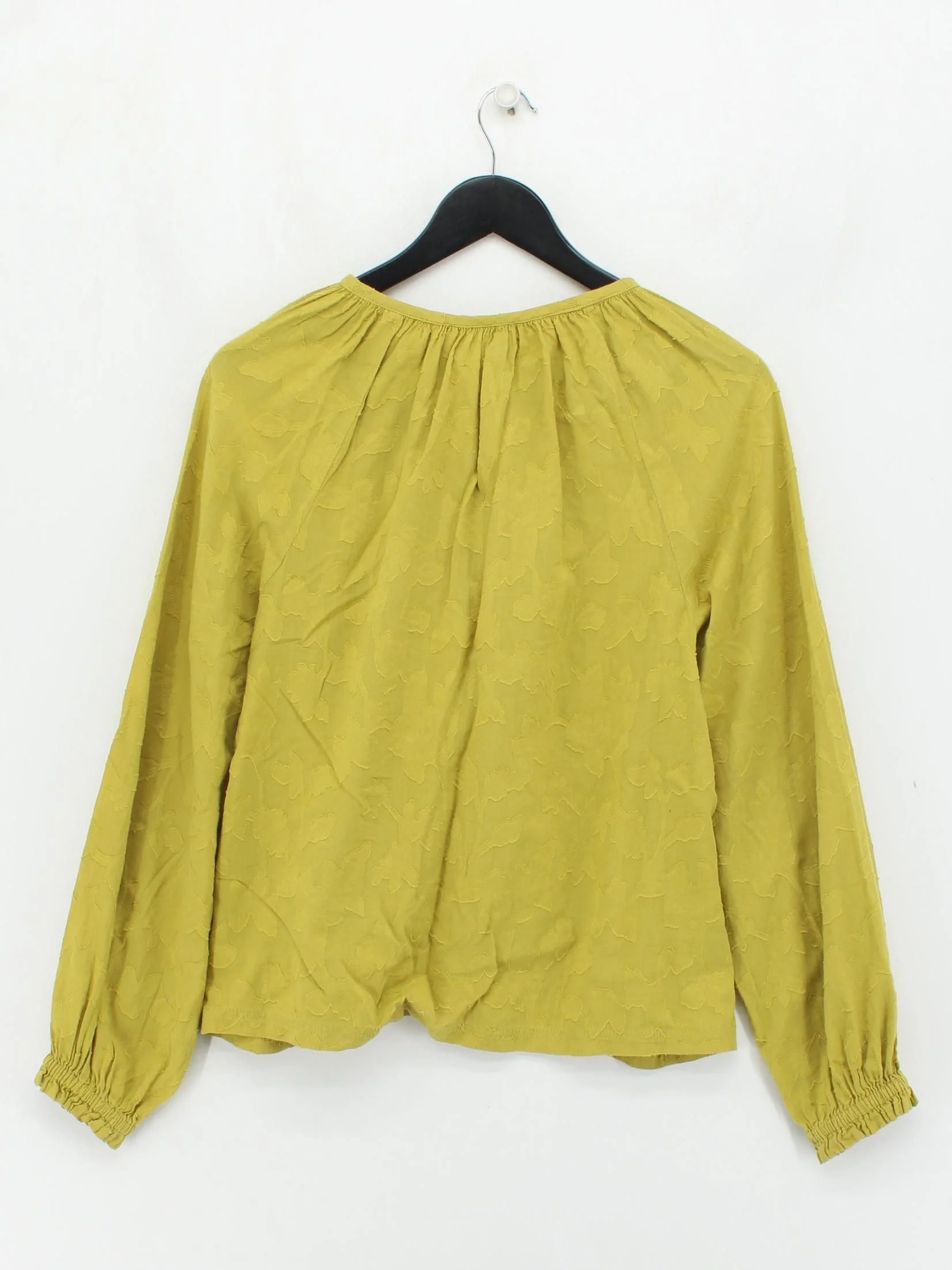Thought Women's Shirt S Yellow 100% Cotton Long Sleeve Round Neck Basic - Image 2