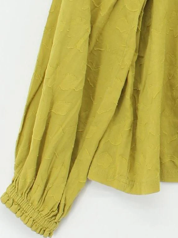 Thought Women's Shirt S Yellow 100% Cotton Long Sleeve Round Neck Basic - Image 4