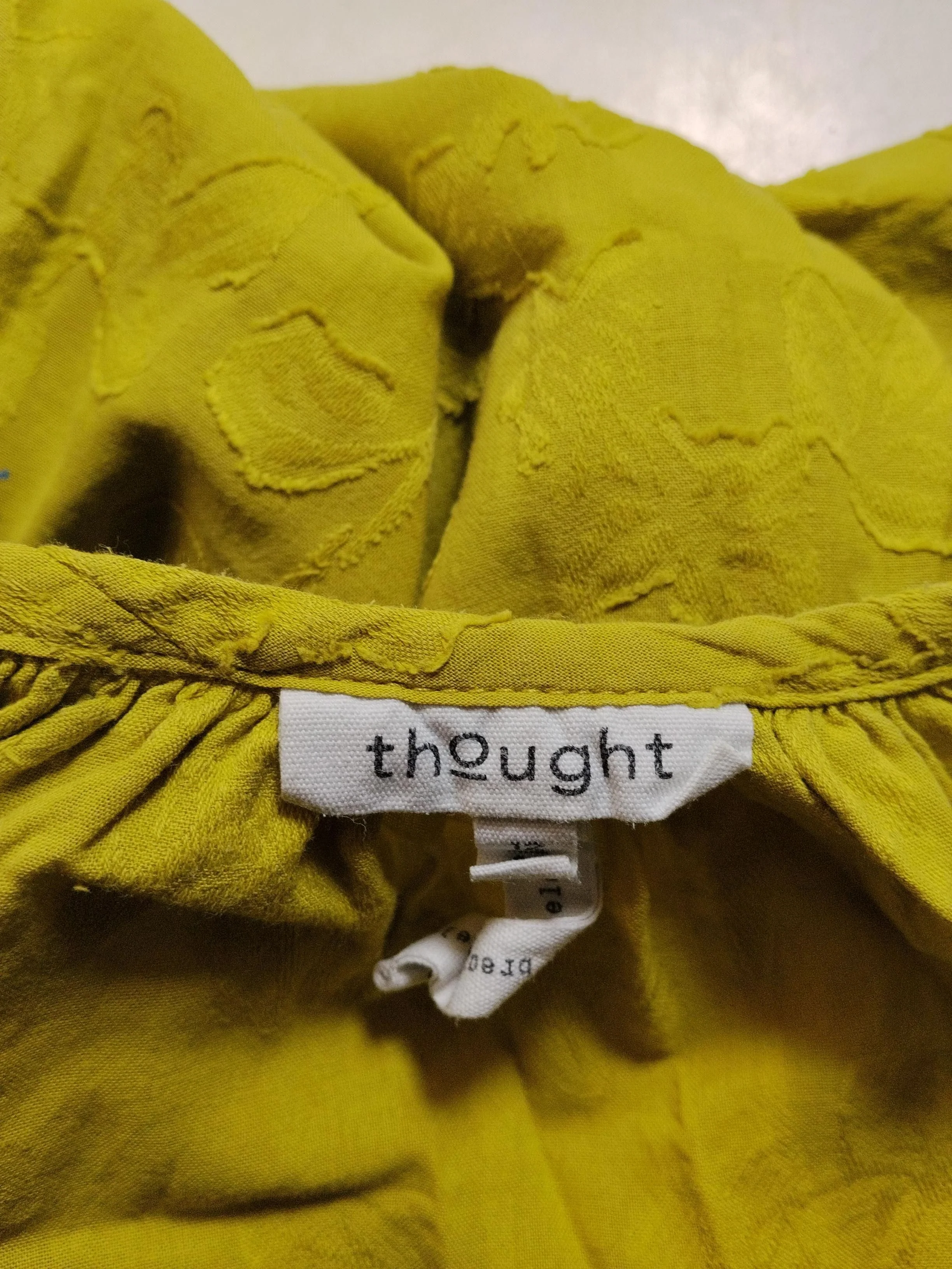 Thought Women's Shirt S Yellow 100% Cotton Long Sleeve Round Neck Basic - Image 5