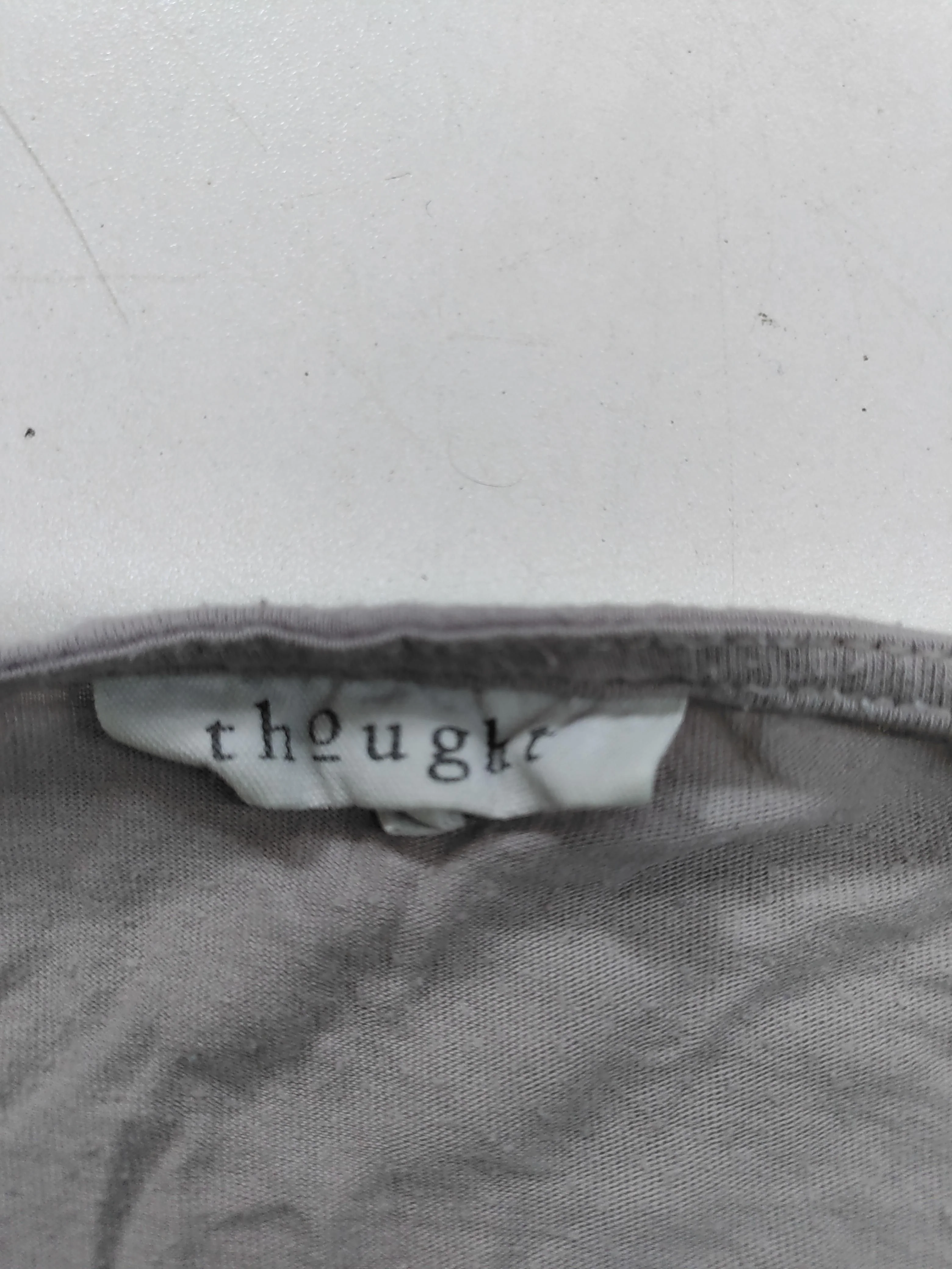 Thought Women's Top S Grey Viscose with Cotton 3/4 Sleeve Round Neck Basic - Image 6
