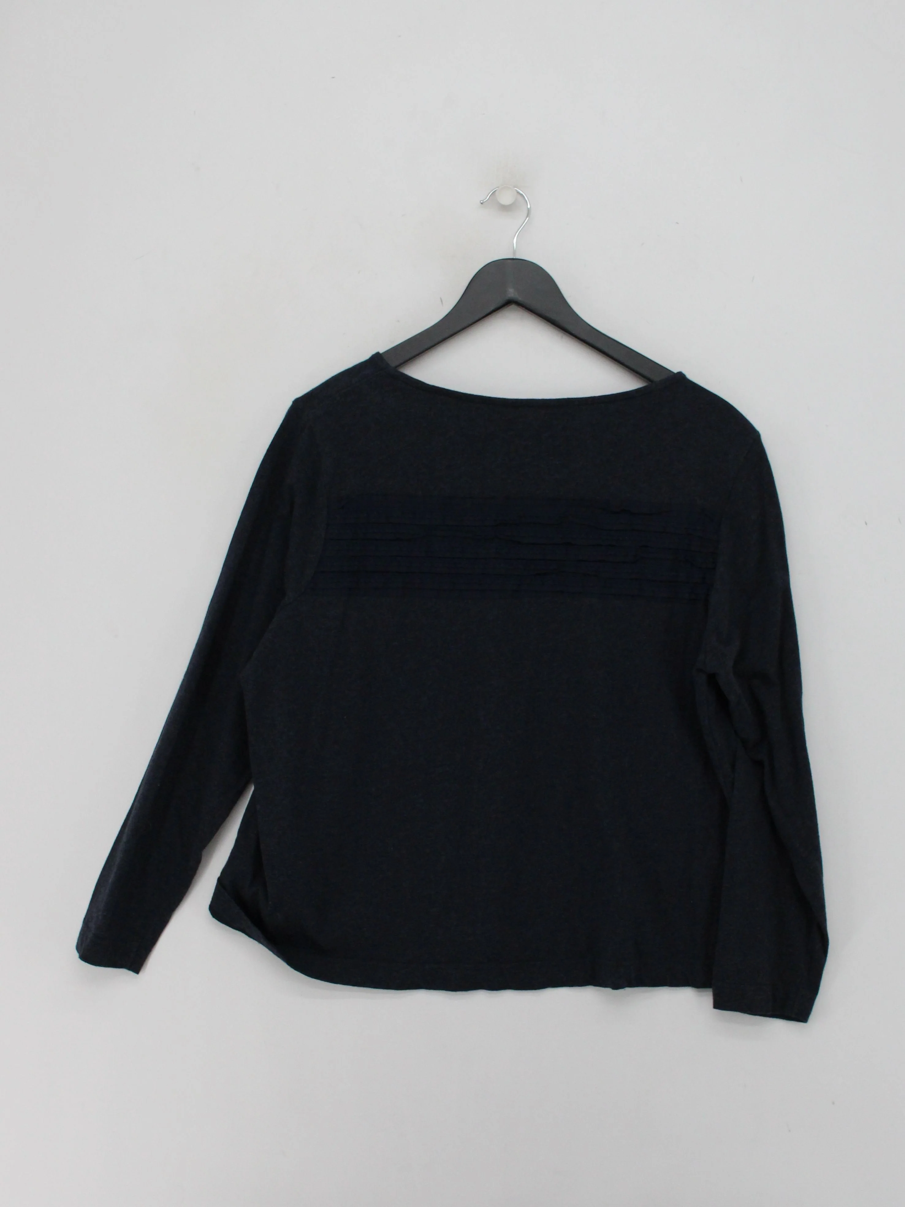 Thought Women's Top UK 18 Blue 100% Cotton Long Sleeve Round Neck Basic - Image 2