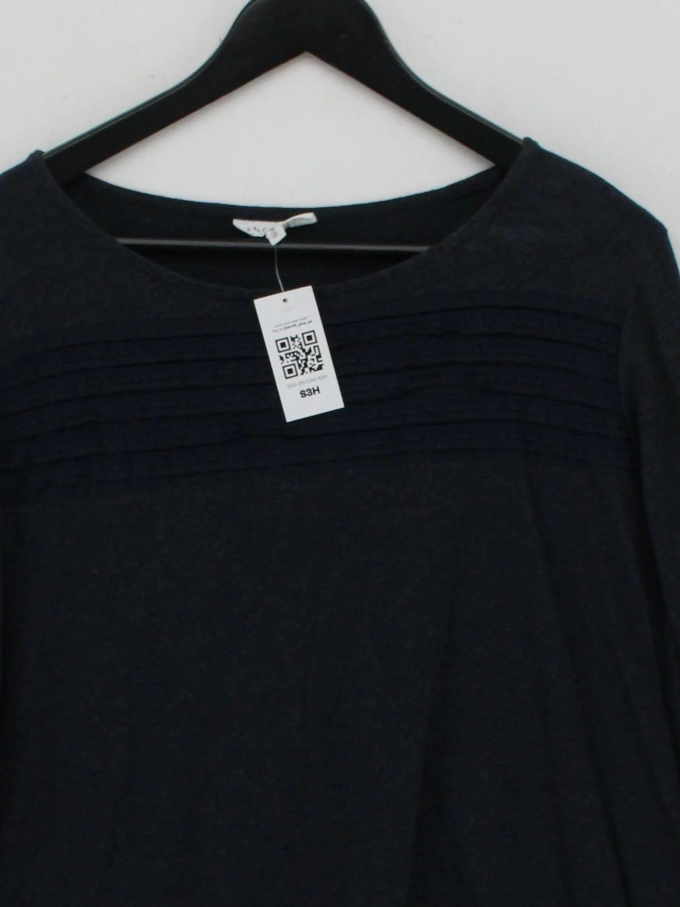 Thought Women's Top UK 18 Blue 100% Cotton Long Sleeve Round Neck Basic - Image 3
