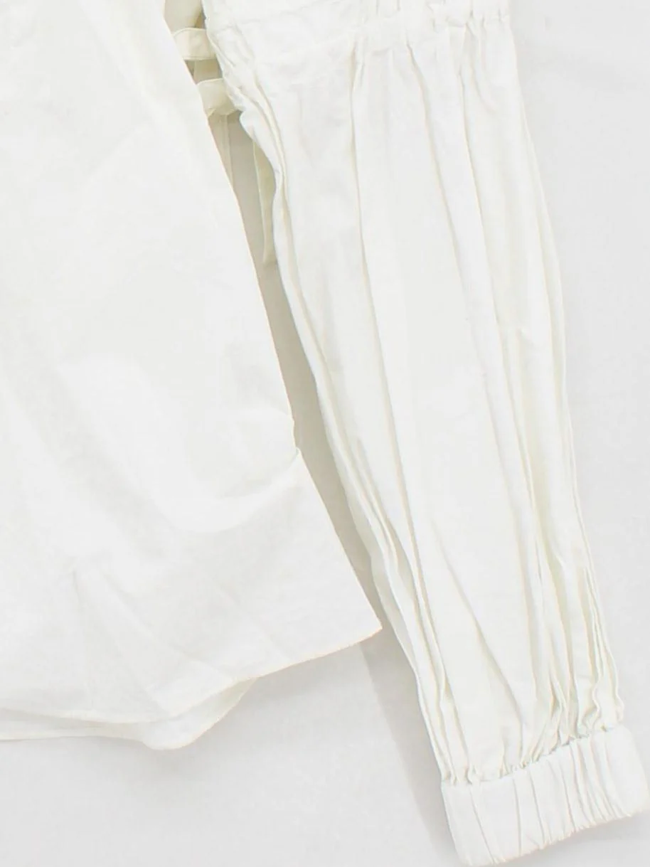 Tibi Women's Blouse UK 6 Cream 100% Cotton Long Sleeve High Neck Basic - Image 4