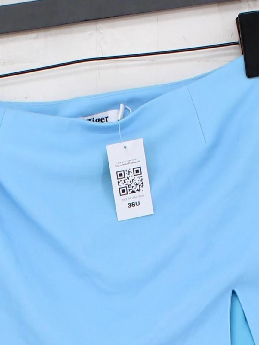 Tiger Mist Women's Mini Skirt S Blue Polyester with Elastane Mini New with tags - Image 3