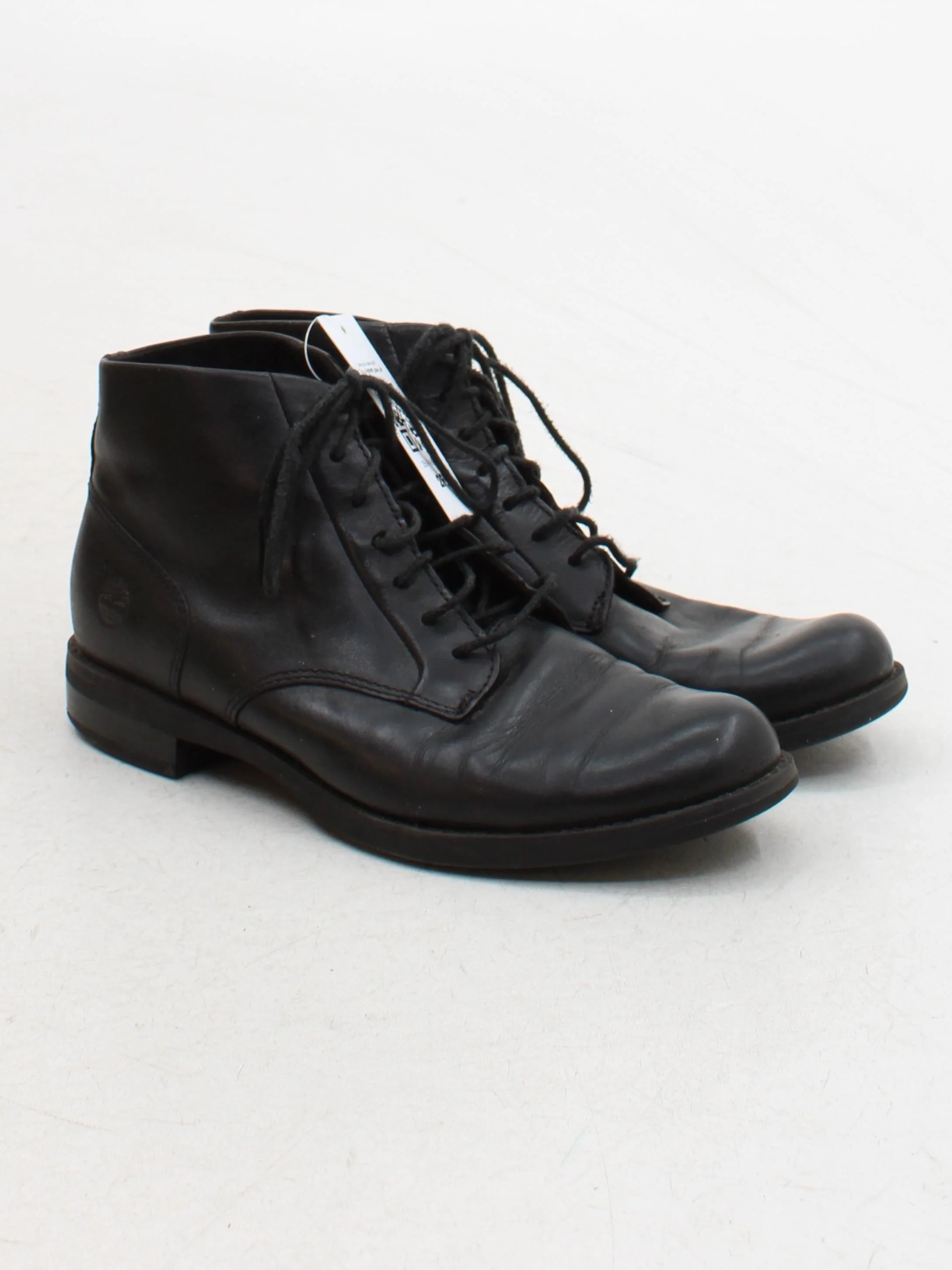 Timberland Men's Boots UK 4 Black 100% Leather Combat - Image 4