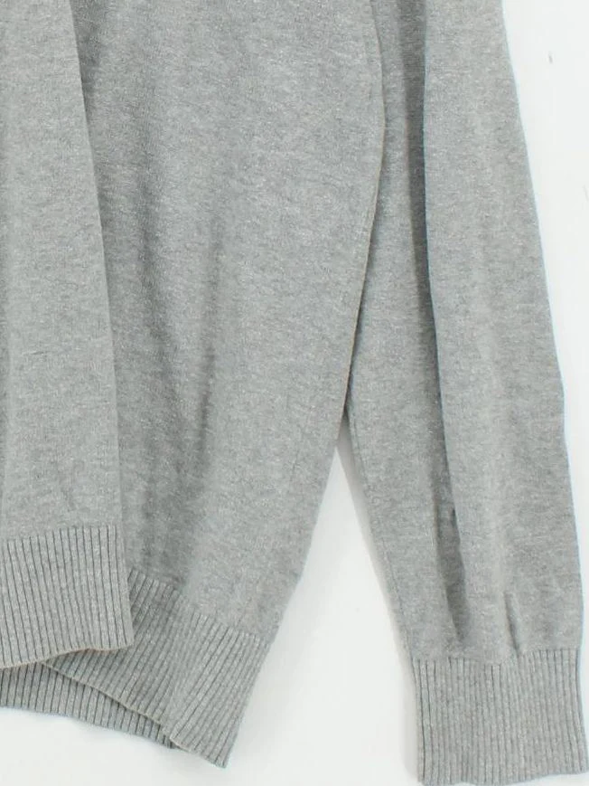 Timberland Men's Jumper L Grey 100% Cotton Round Neck Pullover - Image 4