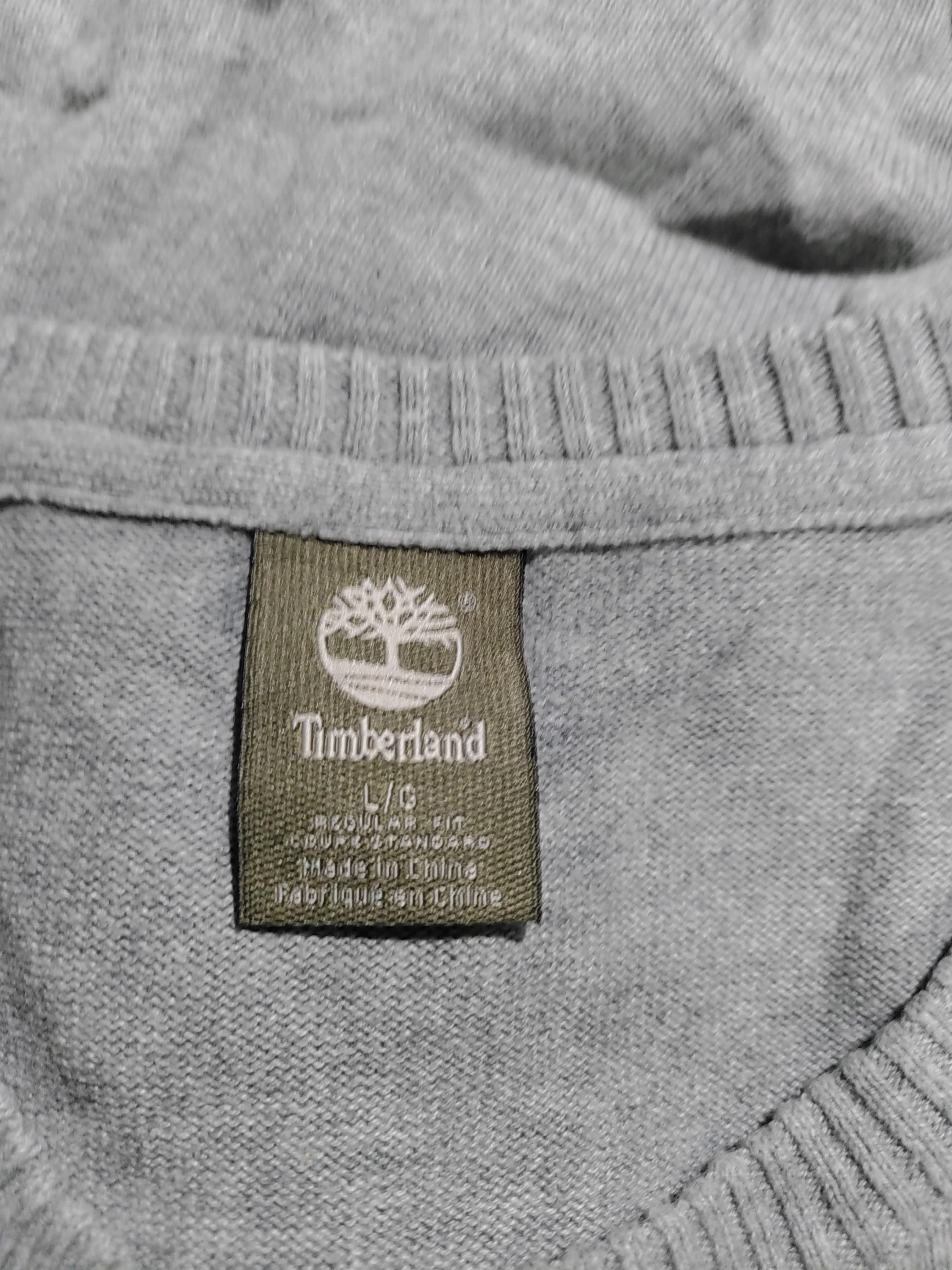 Timberland Men's Jumper L Grey 100% Cotton Round Neck Pullover - Image 5