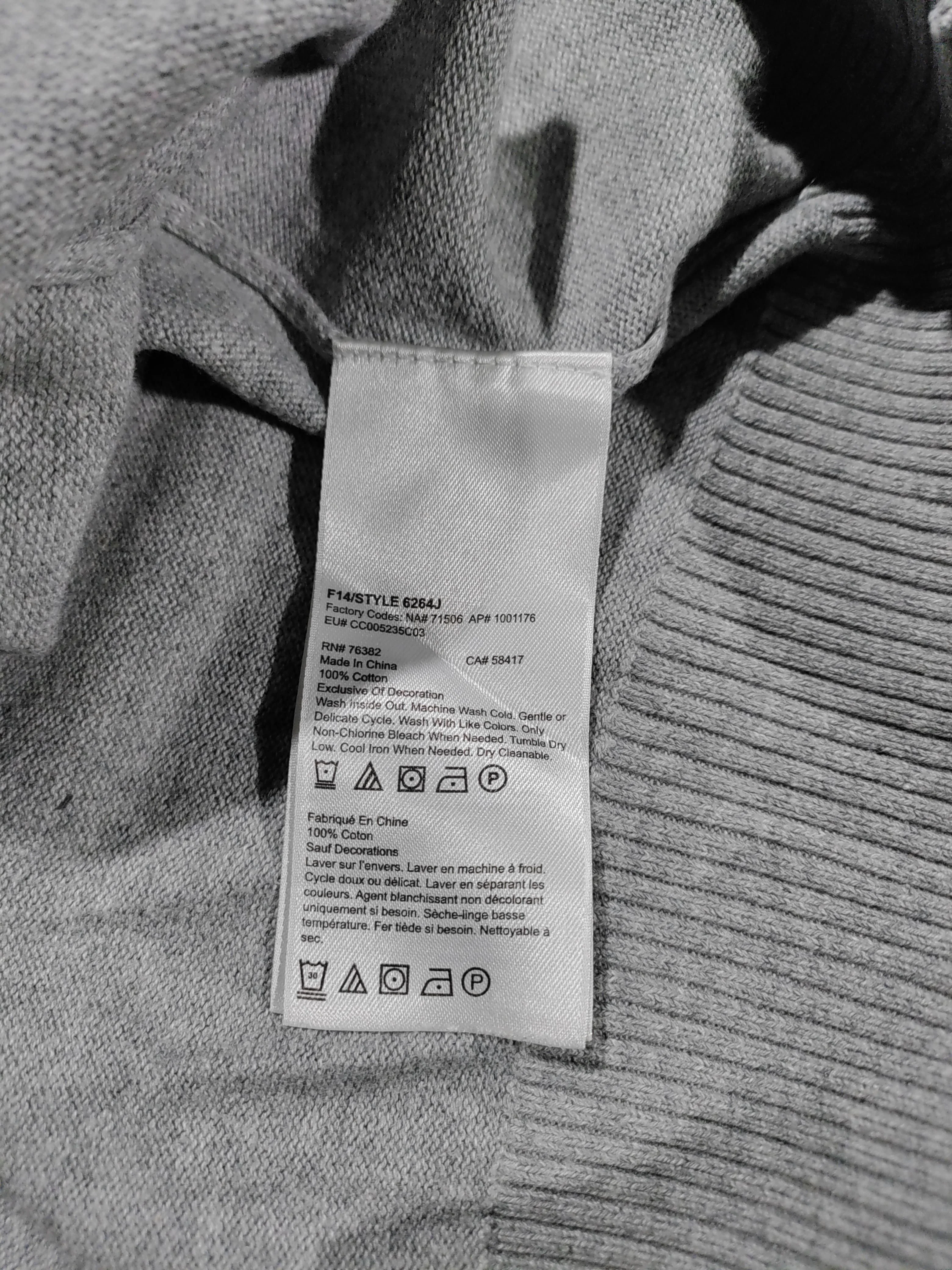 Timberland Men's Jumper L Grey 100% Cotton Round Neck Pullover - Image 6