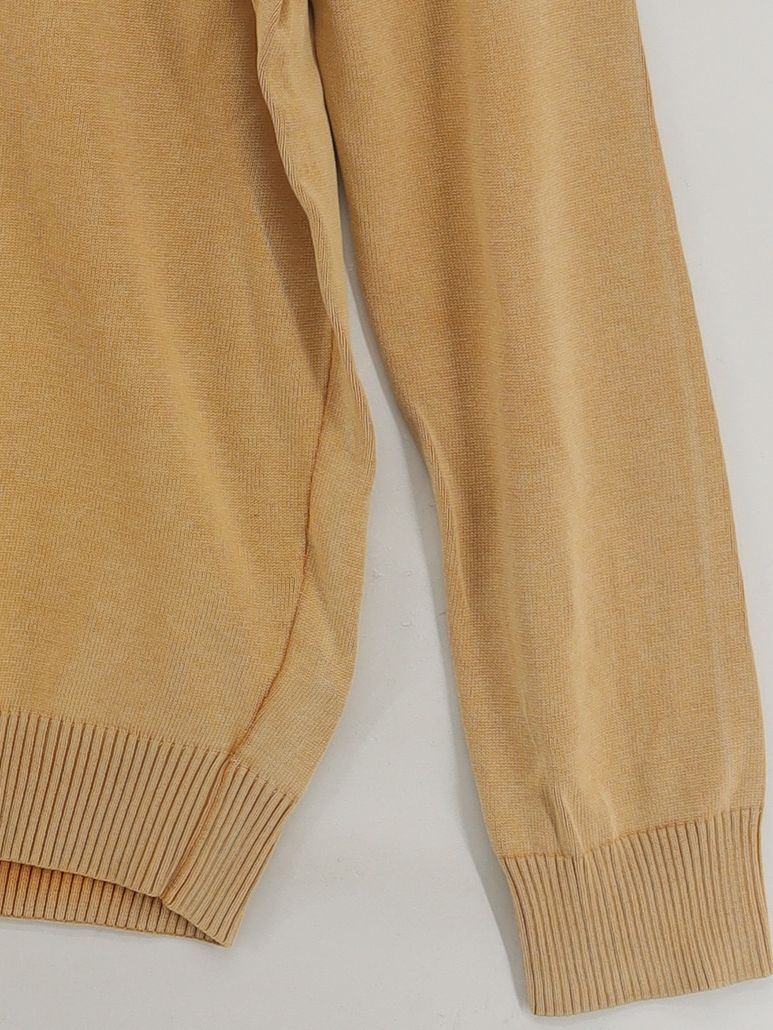 Timberland Men's Jumper M Tan 100% Cotton Round Neck Pullover - Image 4