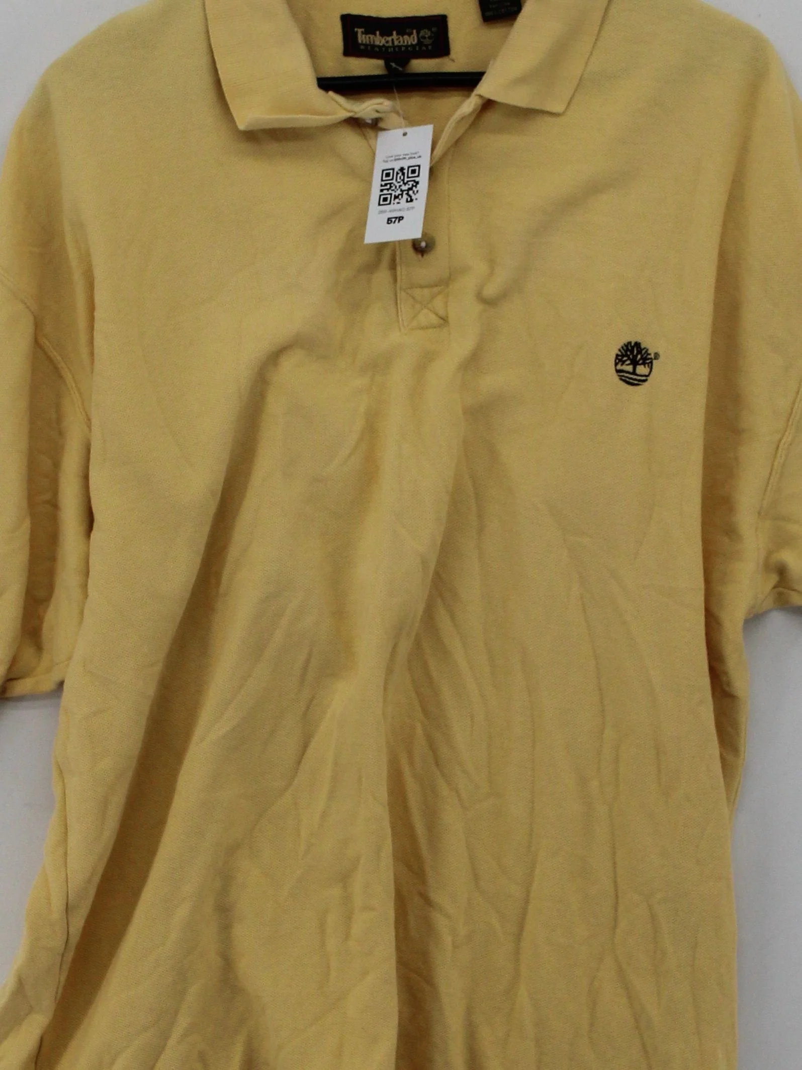 Timberland Men's Polo L Yellow 100% Cotton Basic - Image 3