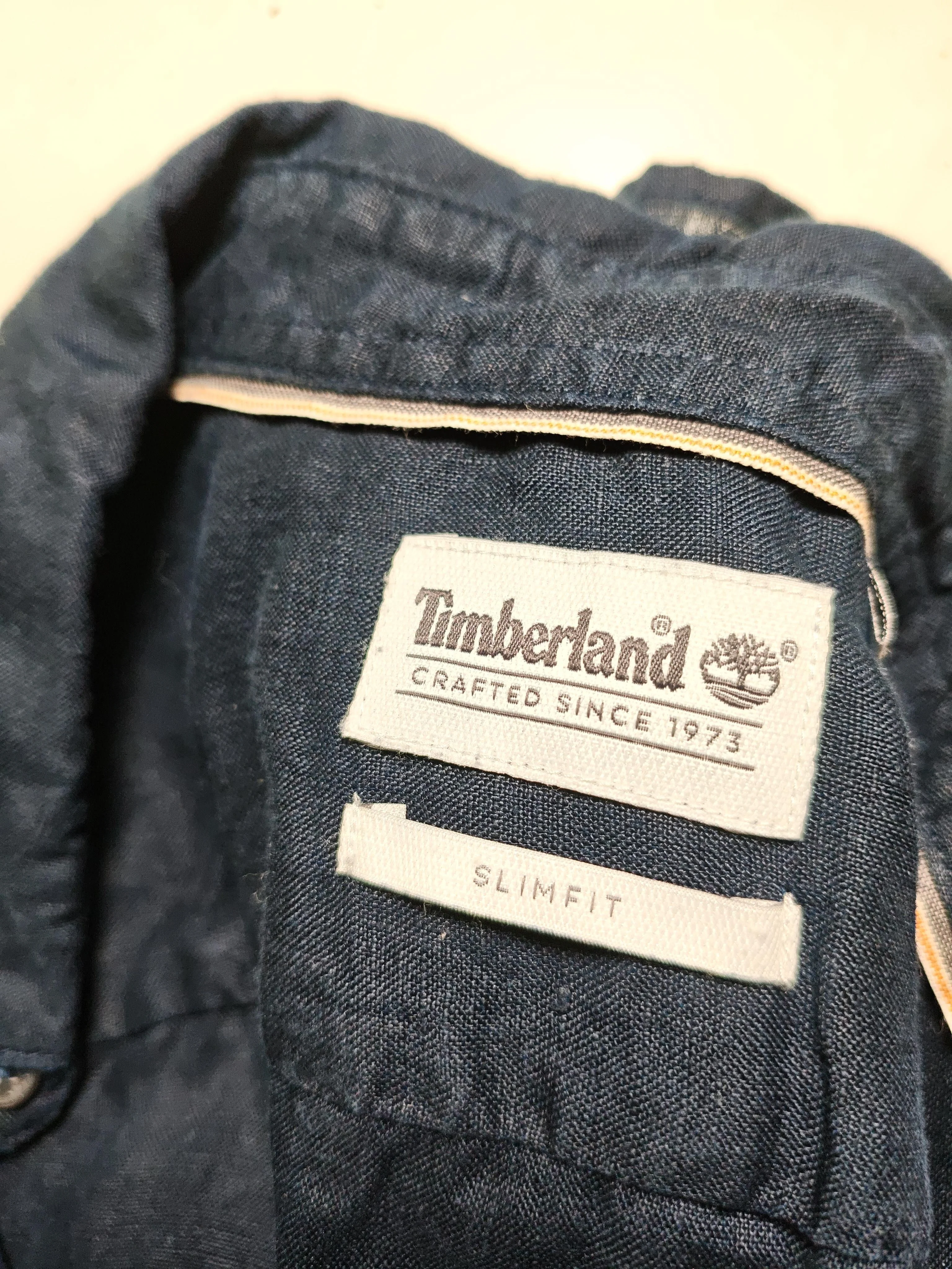 Timberland Men's Shirt M Blue 100% Linen Basic - Image 5