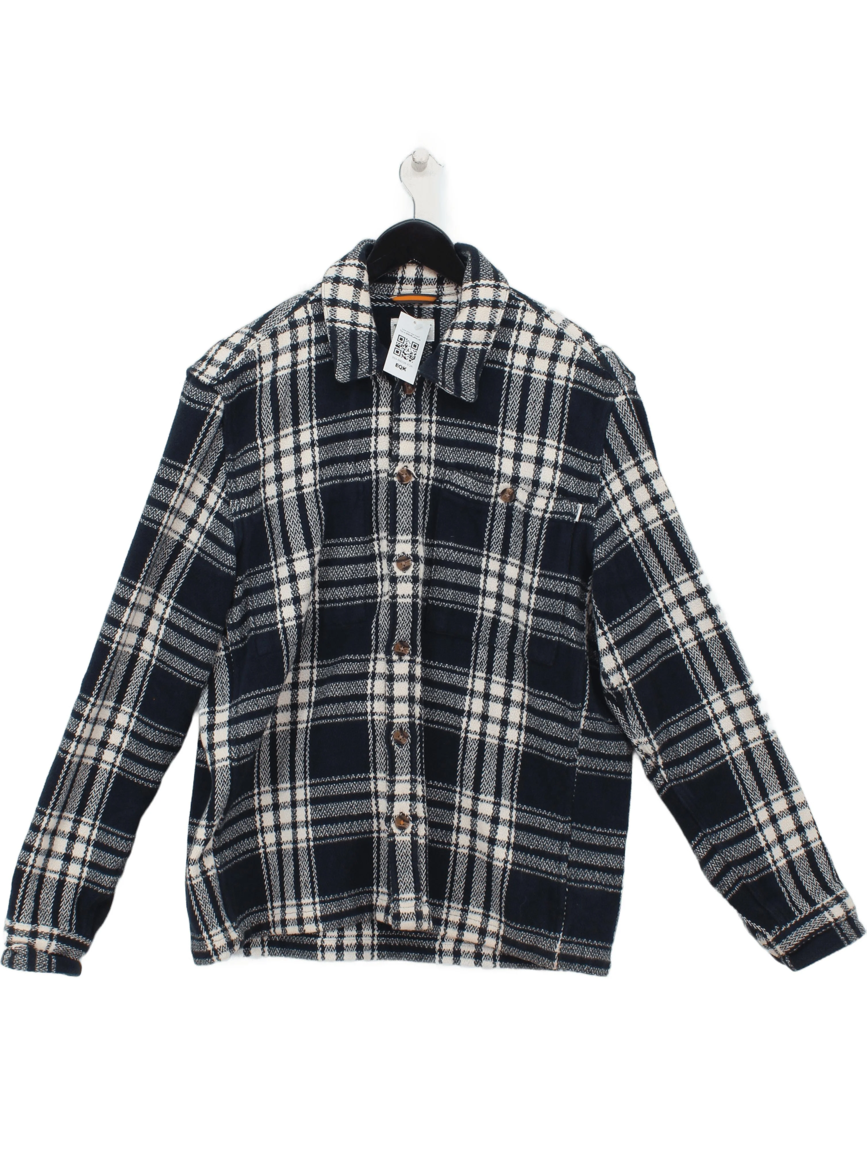 Timberland Men's Shirt M Blue Checkered 100% Cotton Basic
