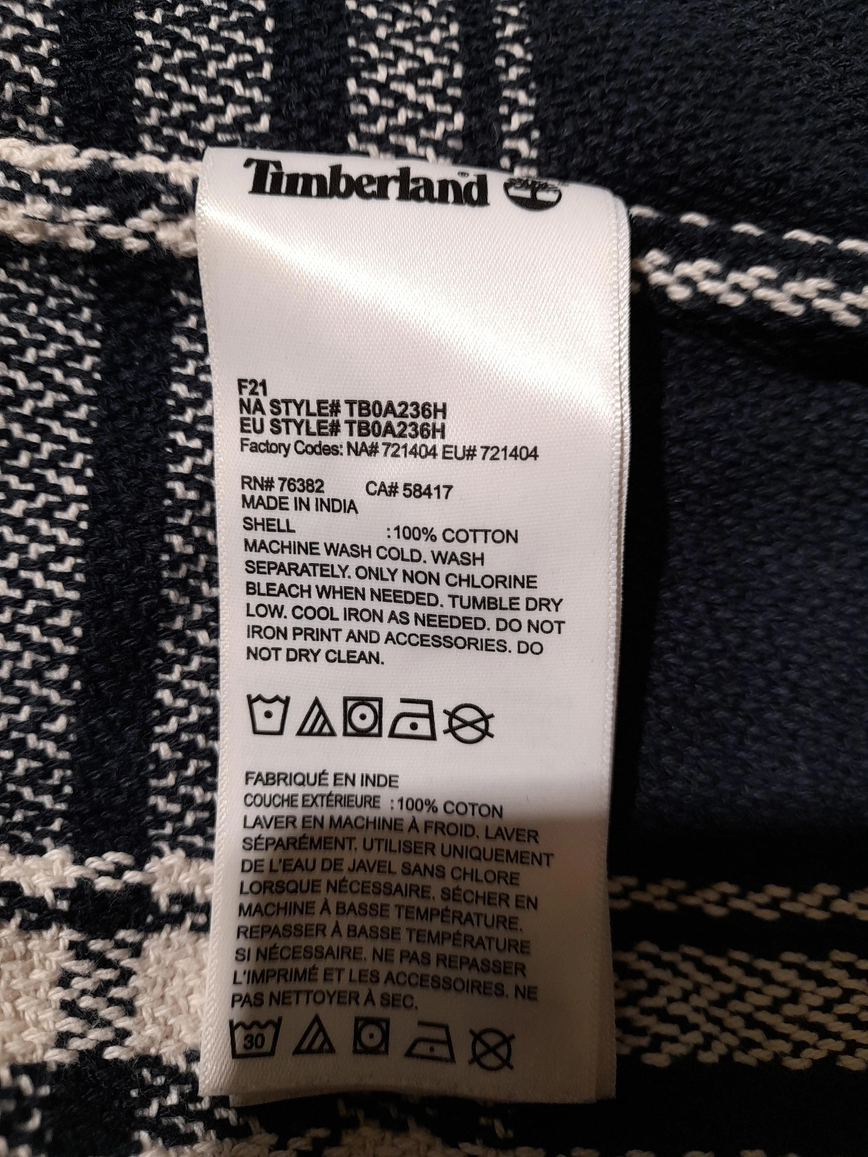 Timberland Men's Shirt M Blue Checkered 100% Cotton Basic - Image 6