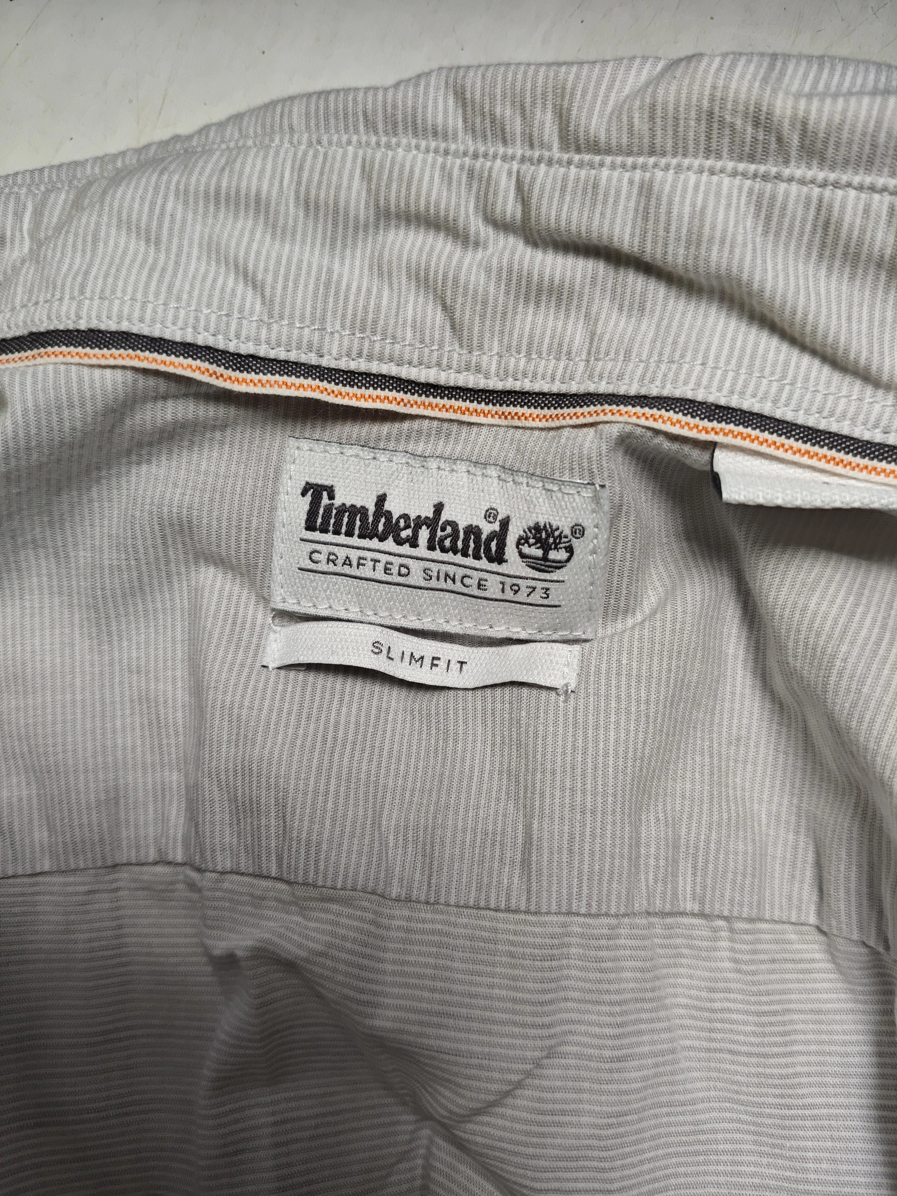 Timberland Men's Shirt M Grey Striped 100% Cotton Basic - Image 5
