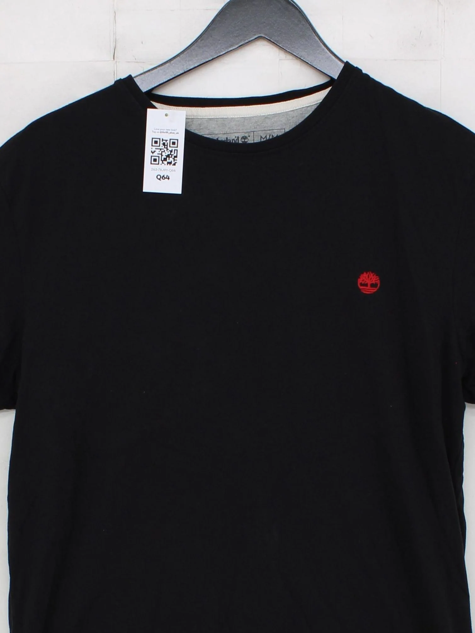 Timberland Men's T-Shirt M Black 100% Cotton Basic - Image 3