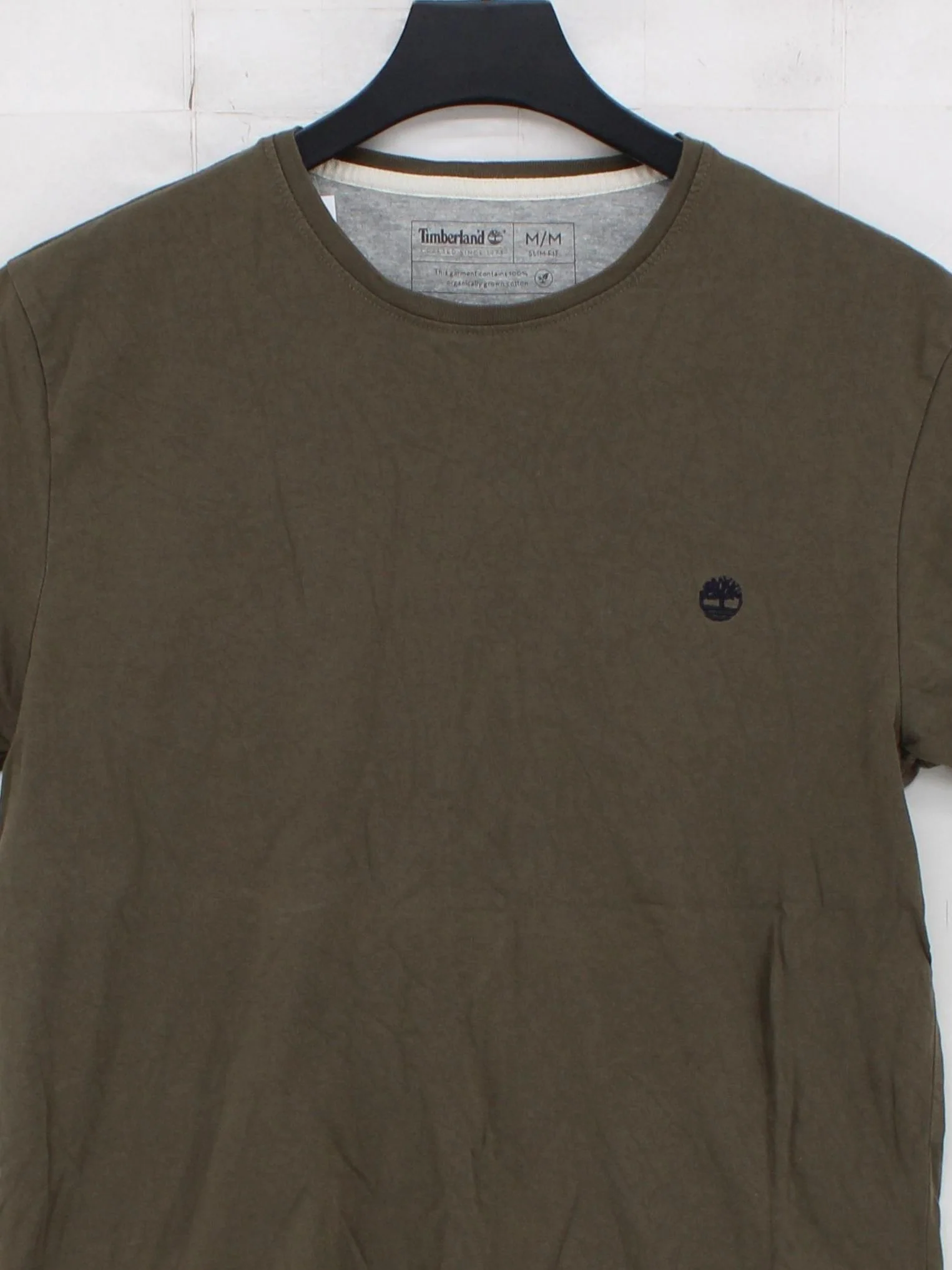Timberland Men's T-Shirt M Green 100% Cotton Basic - Image 3