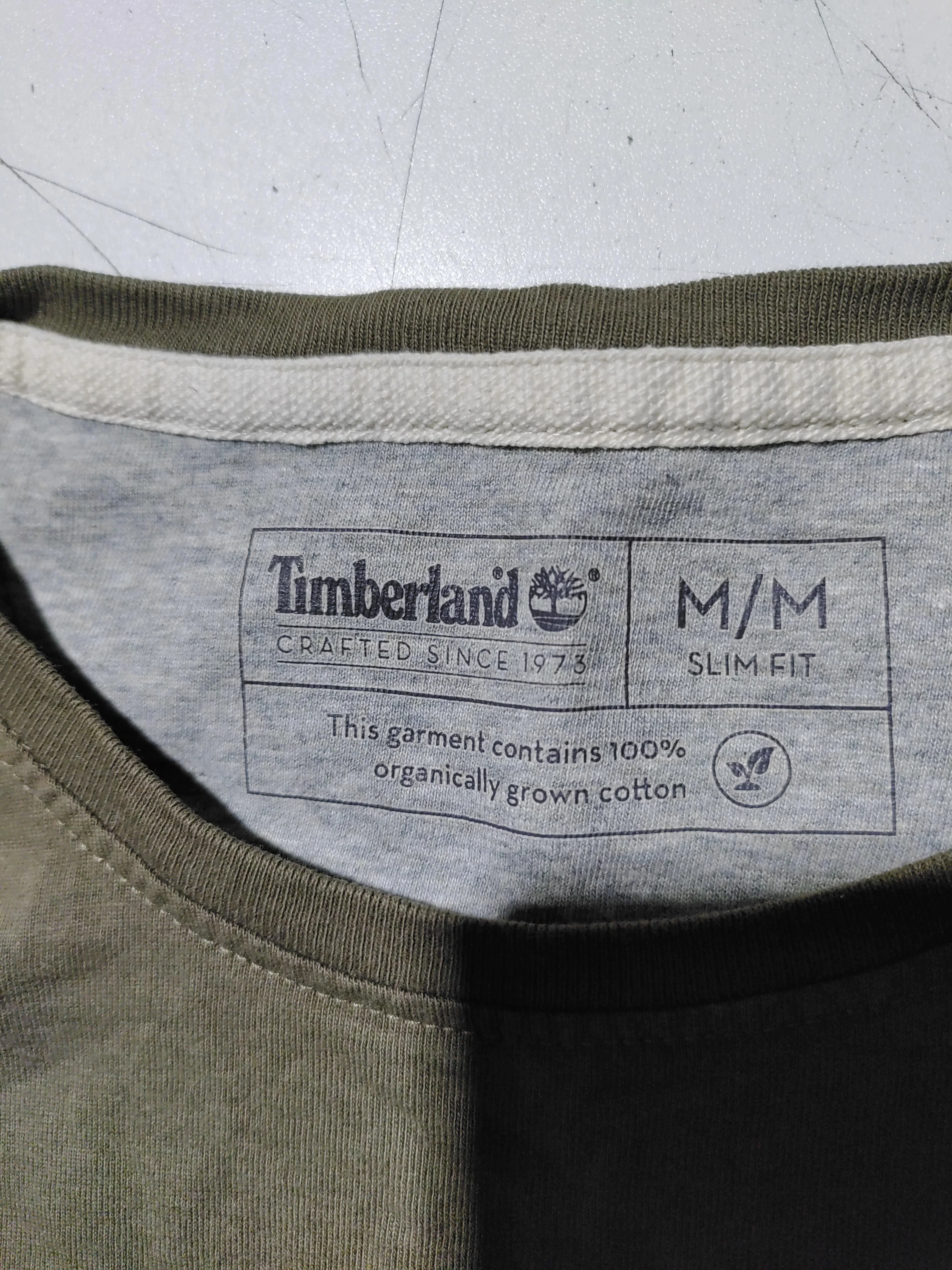 Timberland Men's T-Shirt M Green 100% Cotton Basic - Image 5