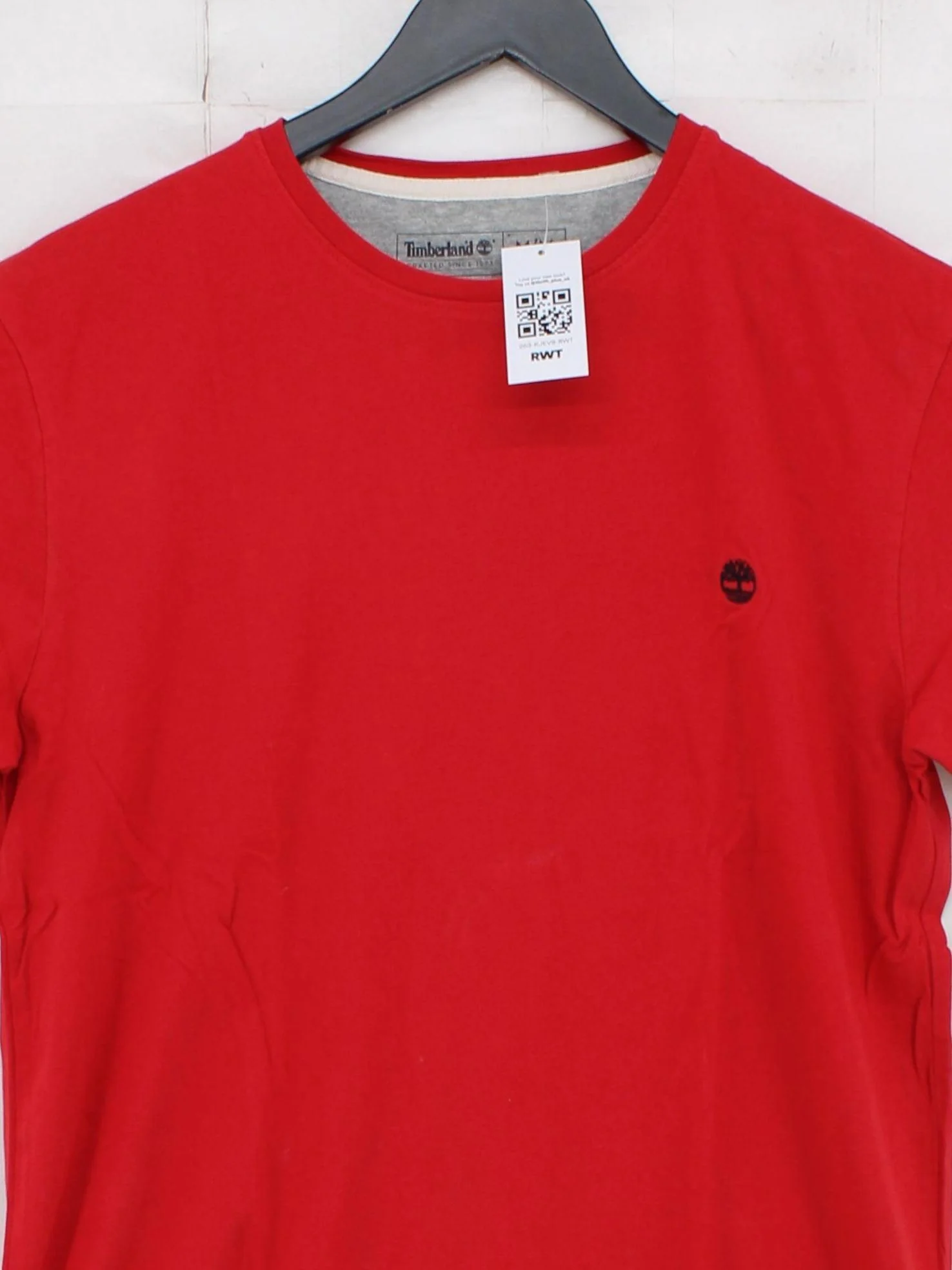 Timberland Men's T-Shirt M Red 100% Cotton Basic - Image 3