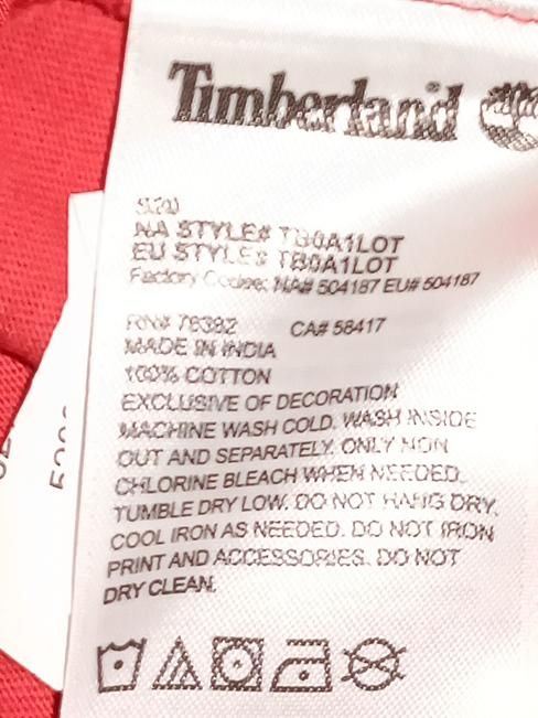 Timberland Men's T-Shirt M Red 100% Cotton Basic - Image 7