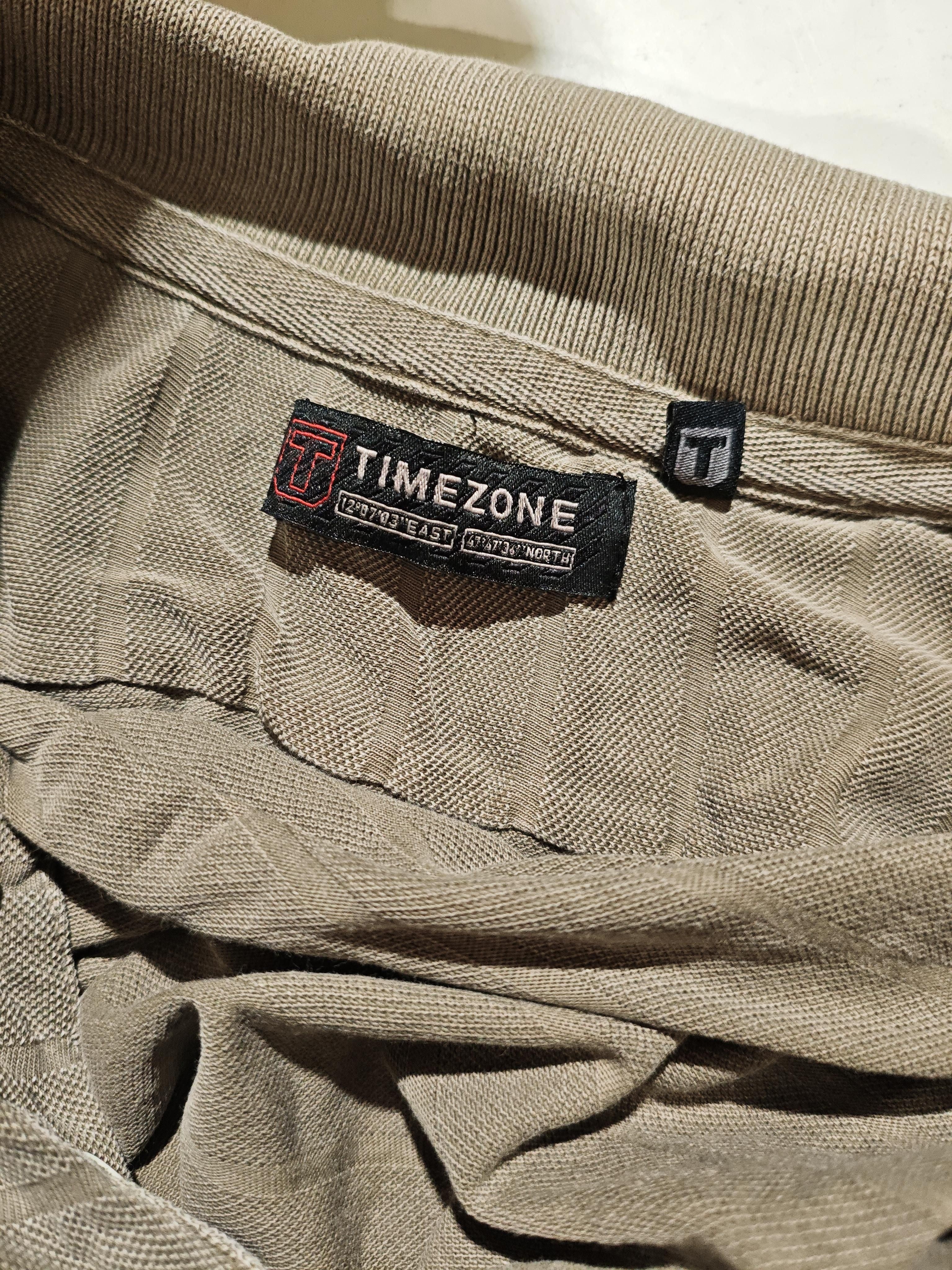 Timezone Men's Polo XXL Green Striped 100% Cotton Basic - Image 6