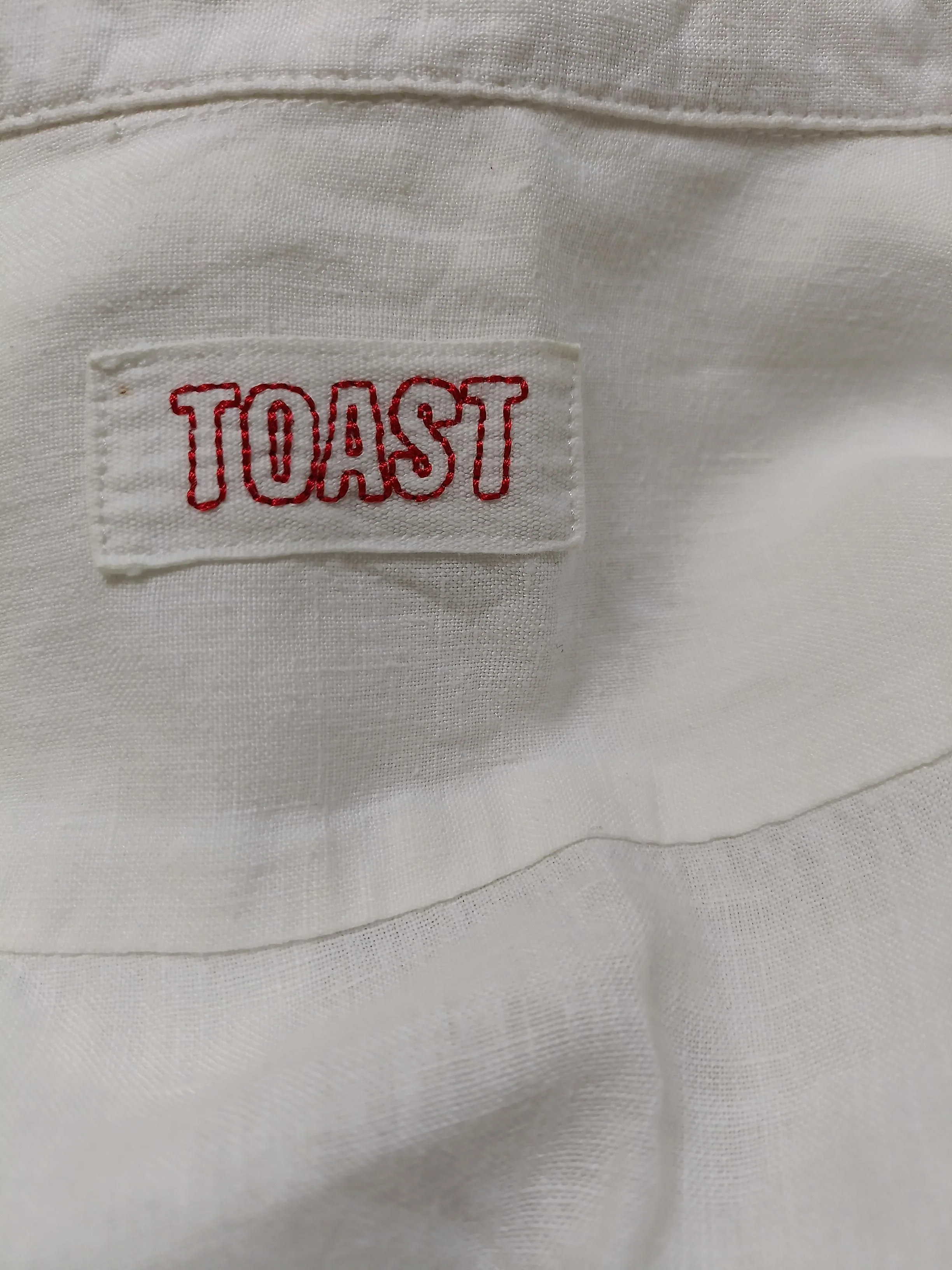 Toast Men's Shirt S White 100% Linen Basic - Image 6