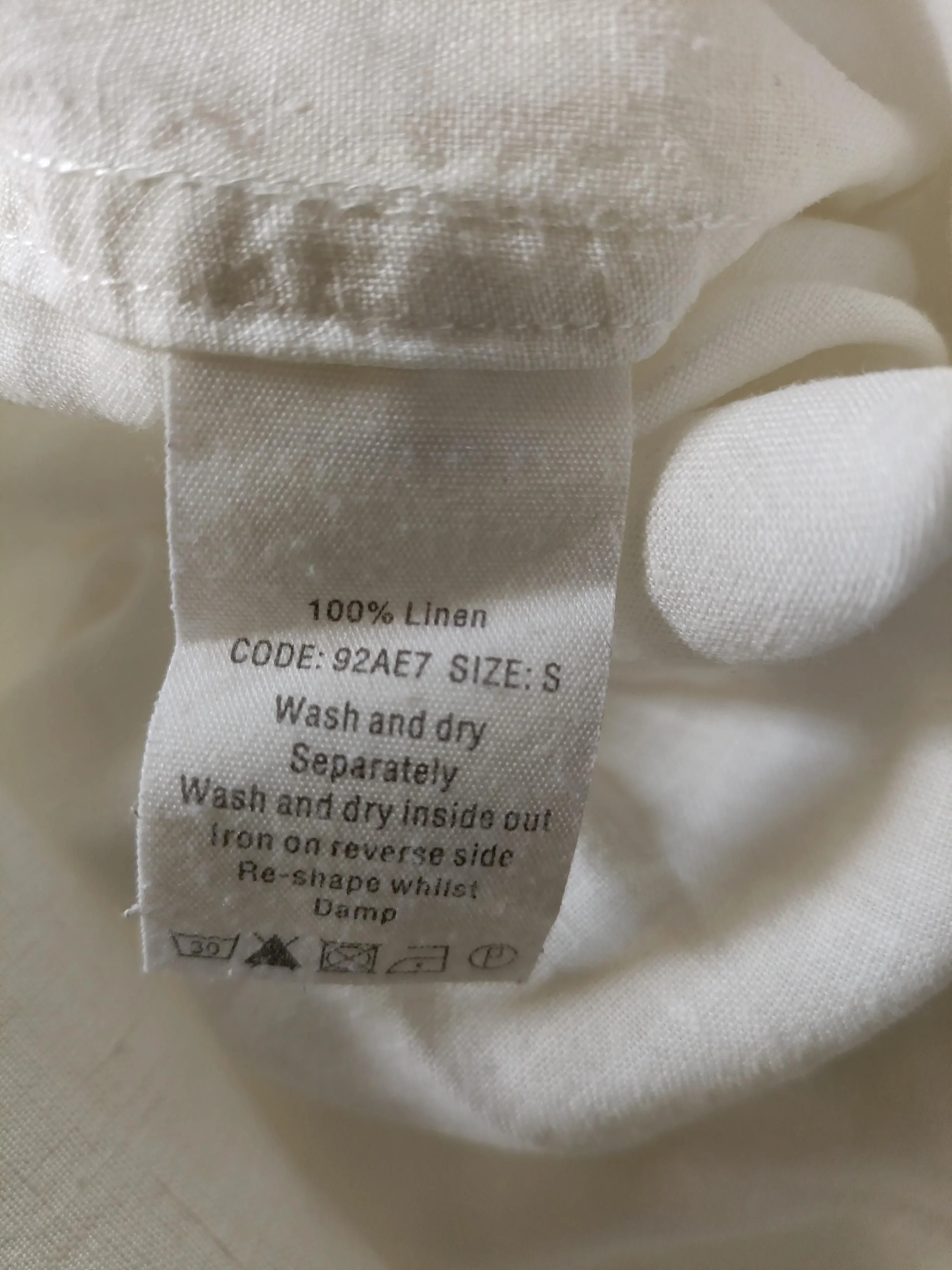 Toast Men's Shirt S White 100% Linen Basic - Image 7