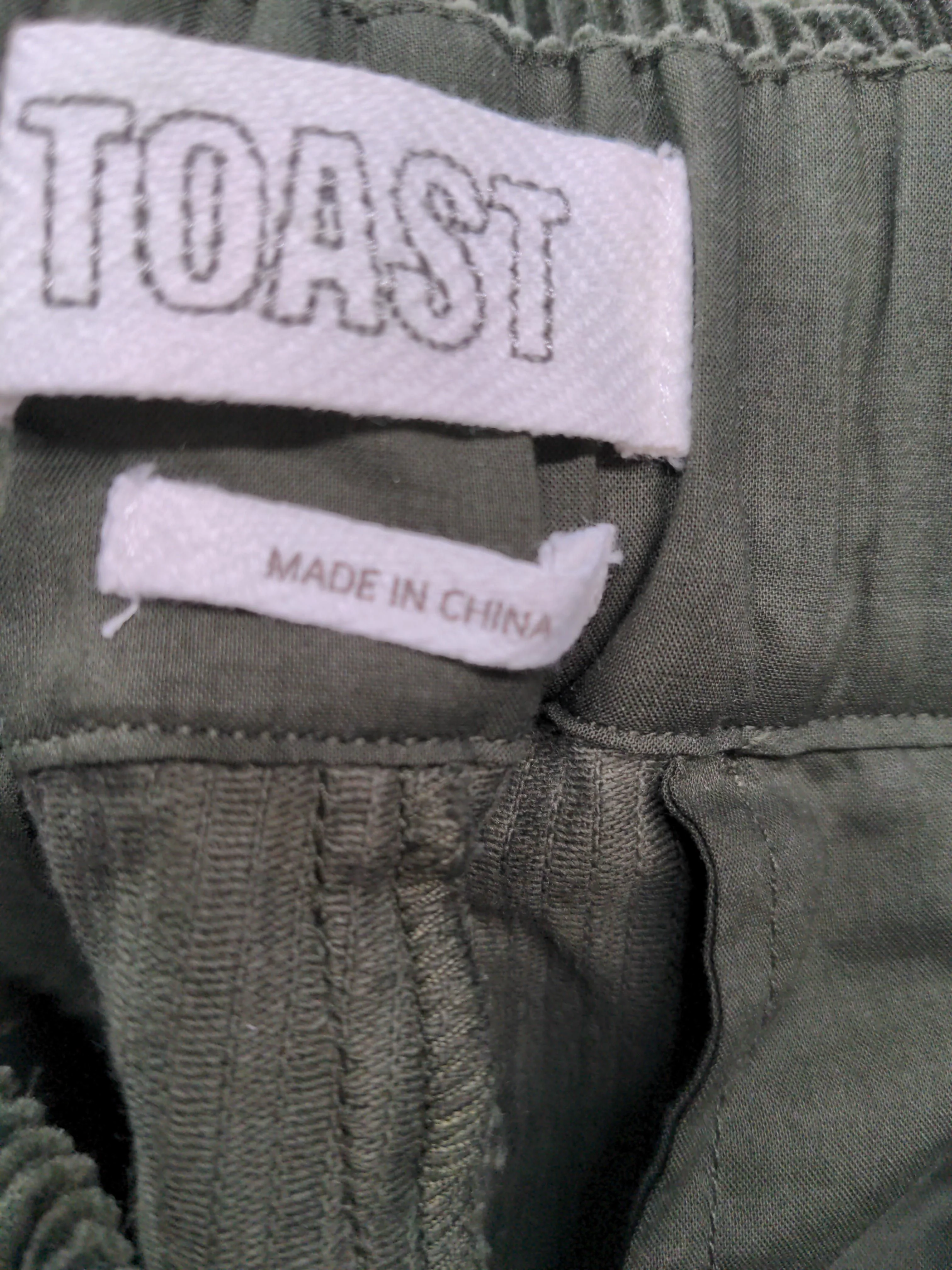 Toast Men's Trousers M Green 100% Cotton Tapered Chino - Image 6