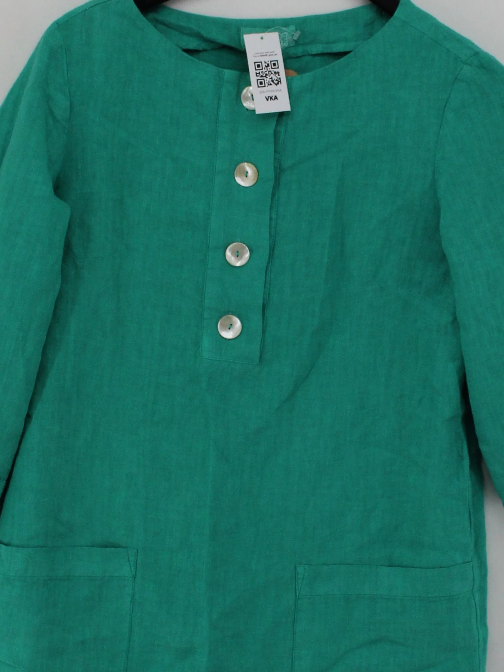 Toast Shirt Mini Dress UK12 in Green - Image 3