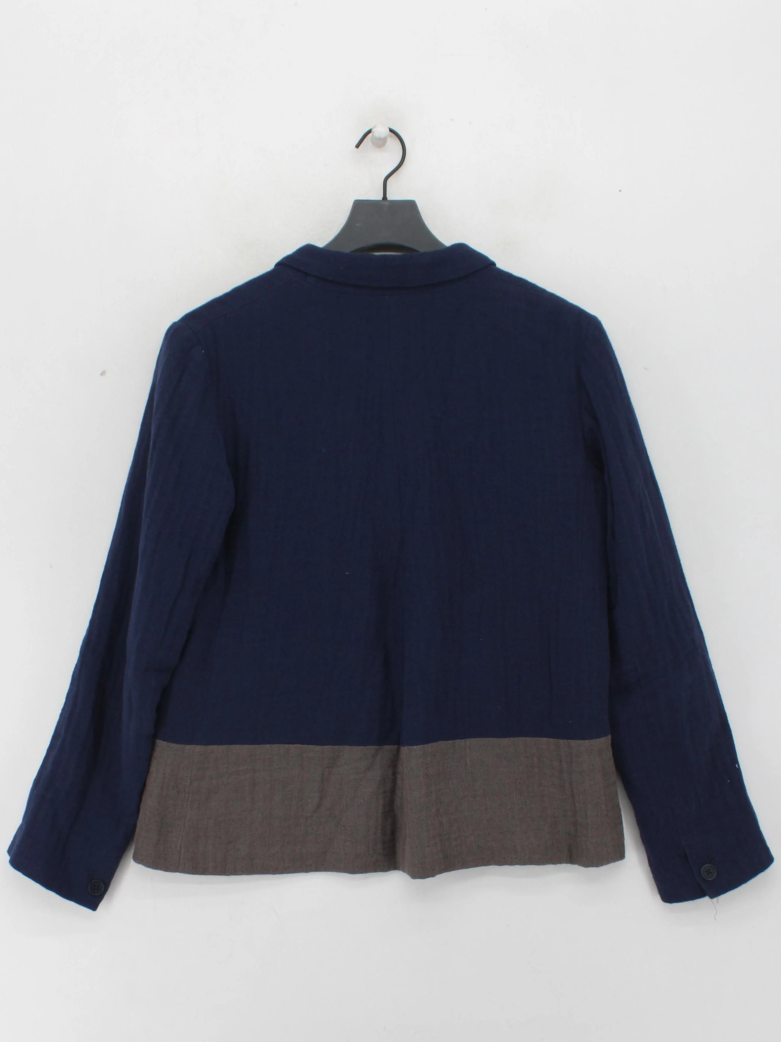 Toast Women's Blazer UK 12 Blue Linen with Cotton, Acetate Overcoat - Image 2
