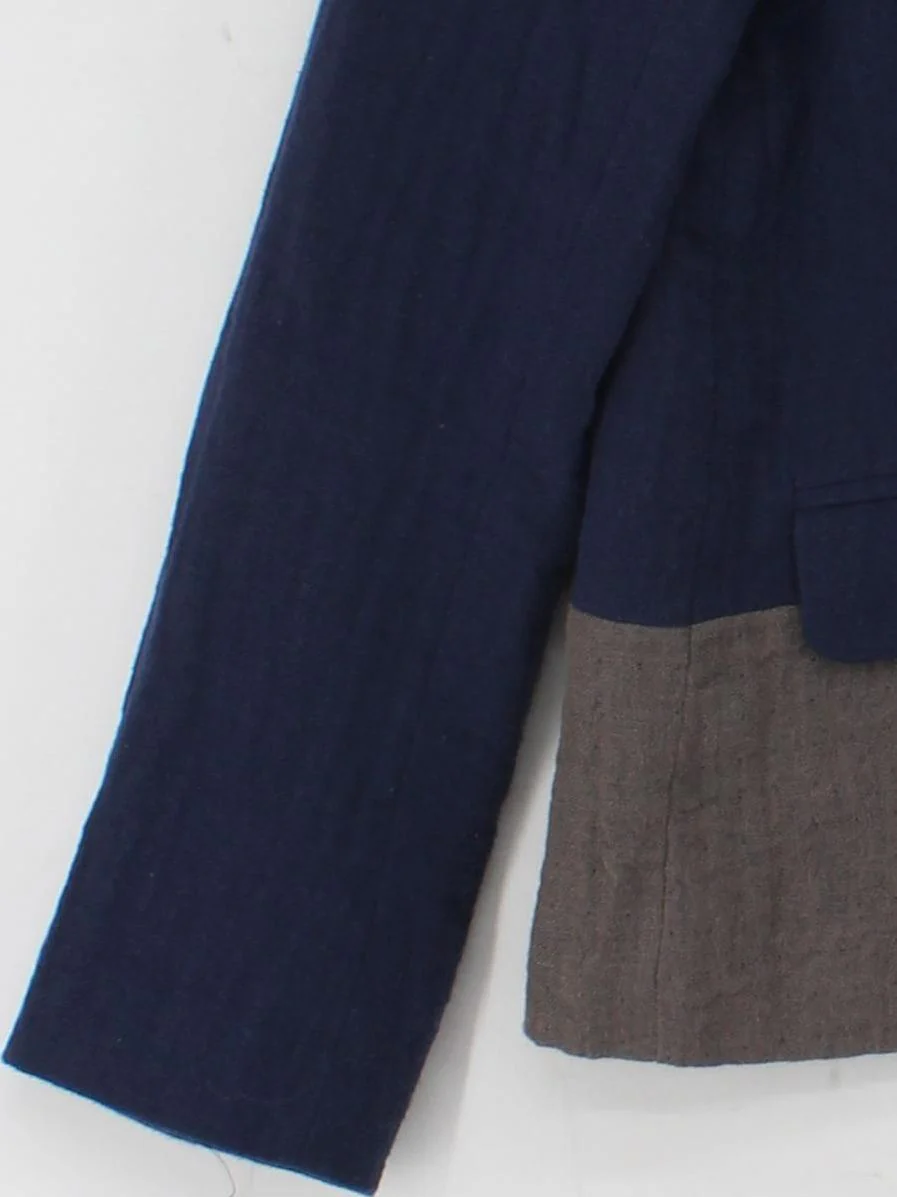 Toast Women's Blazer UK 12 Blue Linen with Cotton, Acetate Overcoat - Image 4