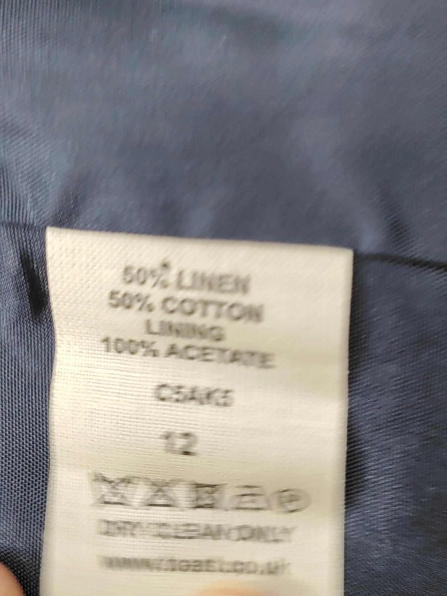 Toast Women's Blazer UK 12 Blue Linen with Cotton, Acetate Overcoat - Image 7